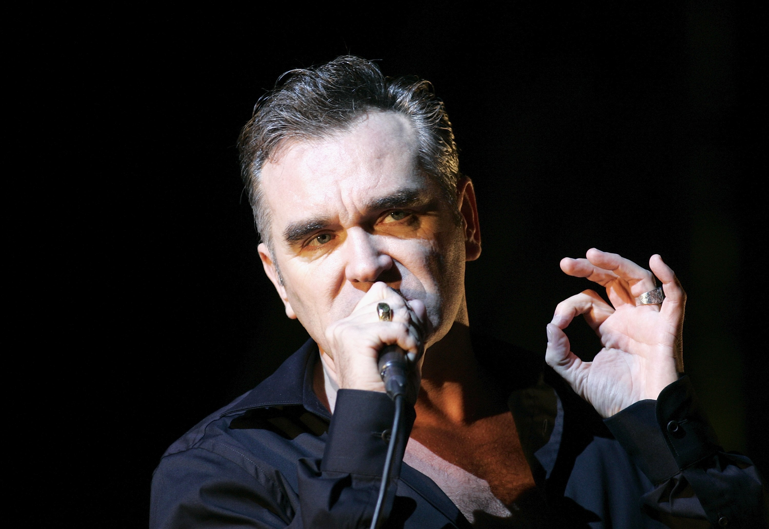 Morrissey performing at V Festival in 2006