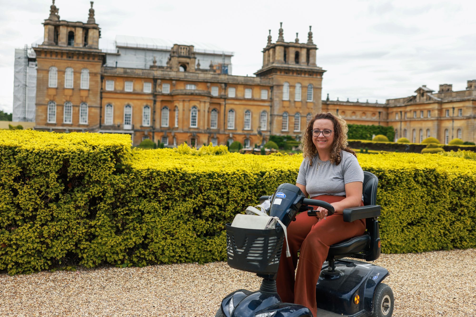 Carrie-Ann at Blenheim Palace, one of the locations in the Cotswolds that has practical support for wheelchair users