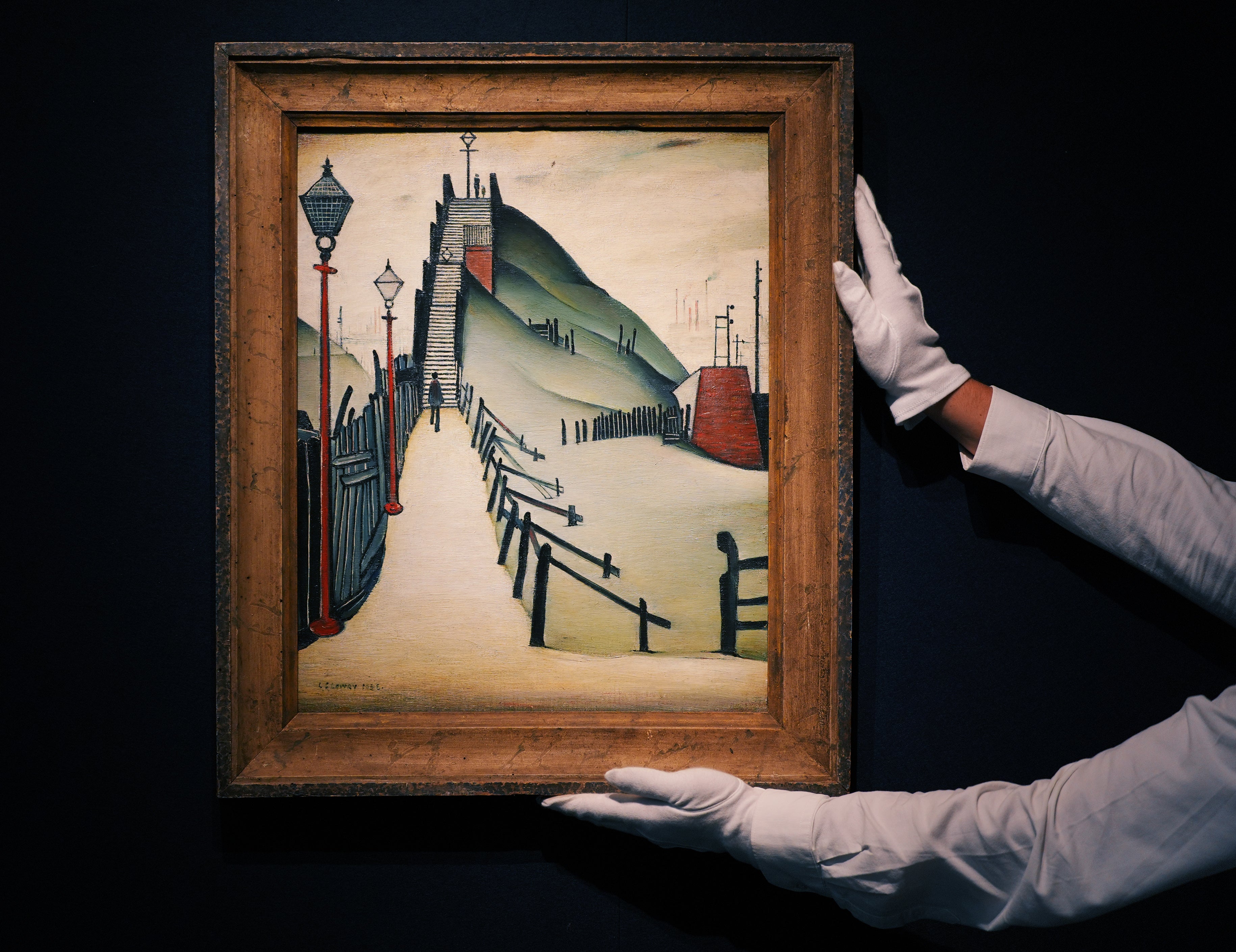 A Footbridge, 1948, by L.S.Lowry