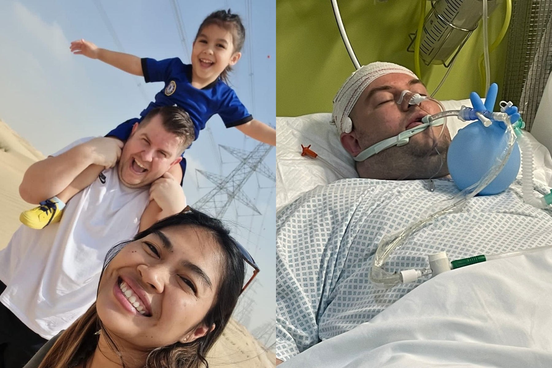 Martin Orme, 41, with his wife, Lyka, and their daughter, Isabella