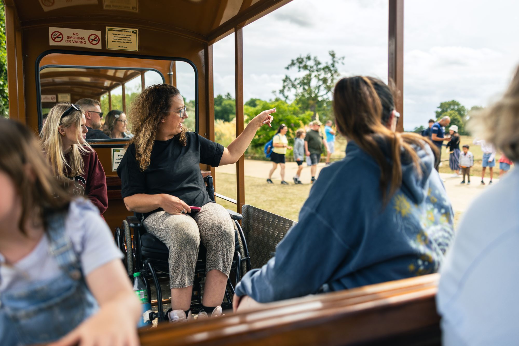 Cotswold Wildlife Park and Gardens in Burford has a train that accommodates wheelchairs