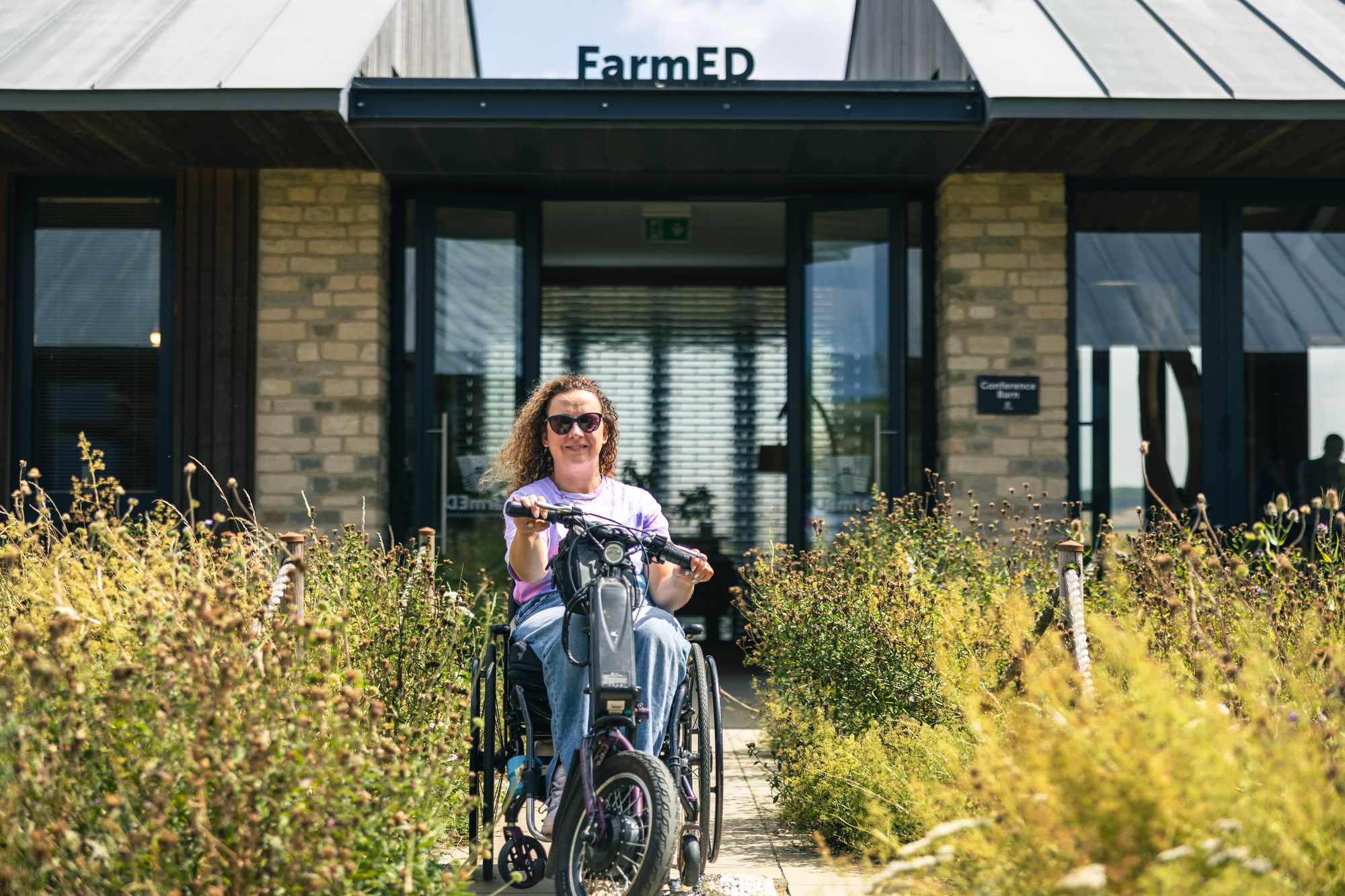 FarmED is a regenerative farm and education centre that hosts guided walks through orchards, gardens and pastures – many of which are wide and flat
