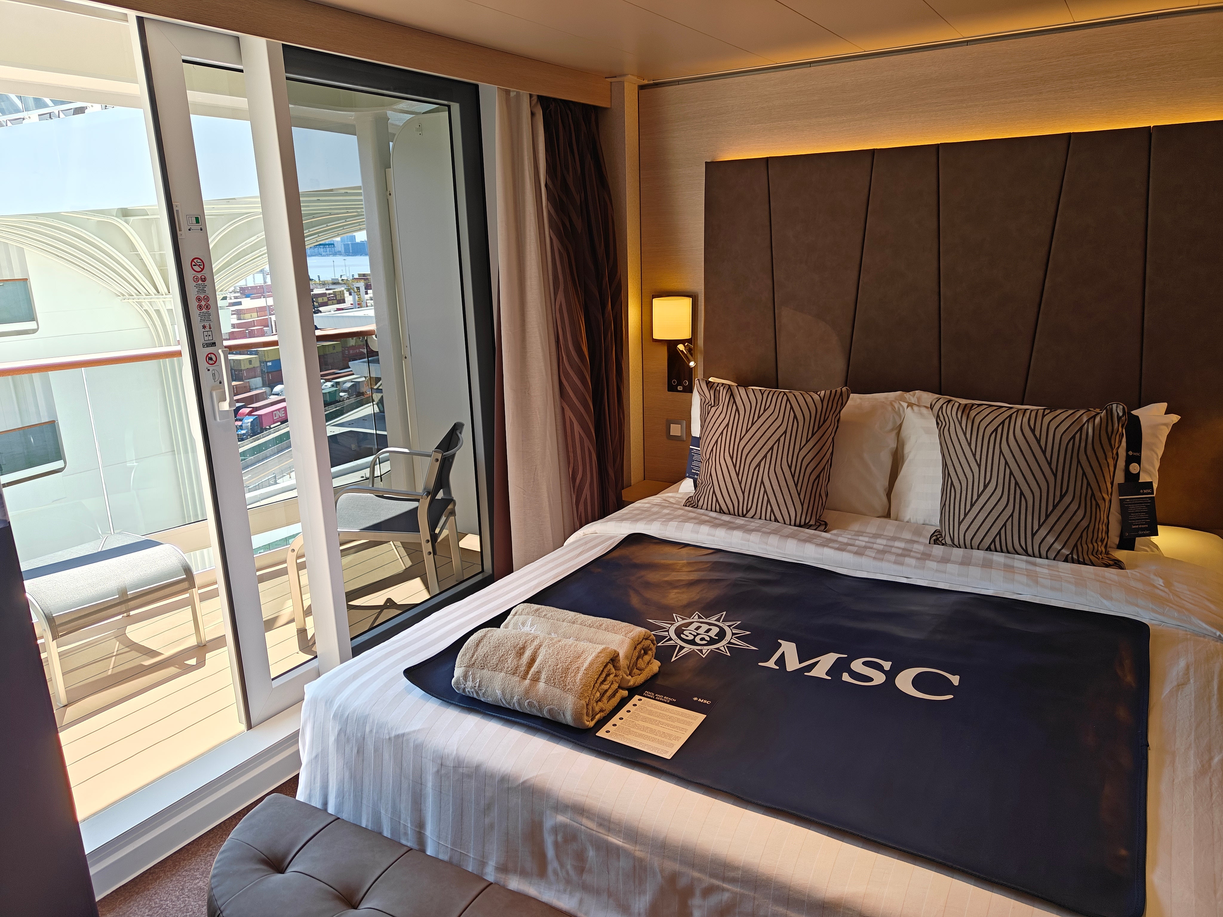 Most cruise lines such a MSC Cruises will supply towels so you don't need to pack your own