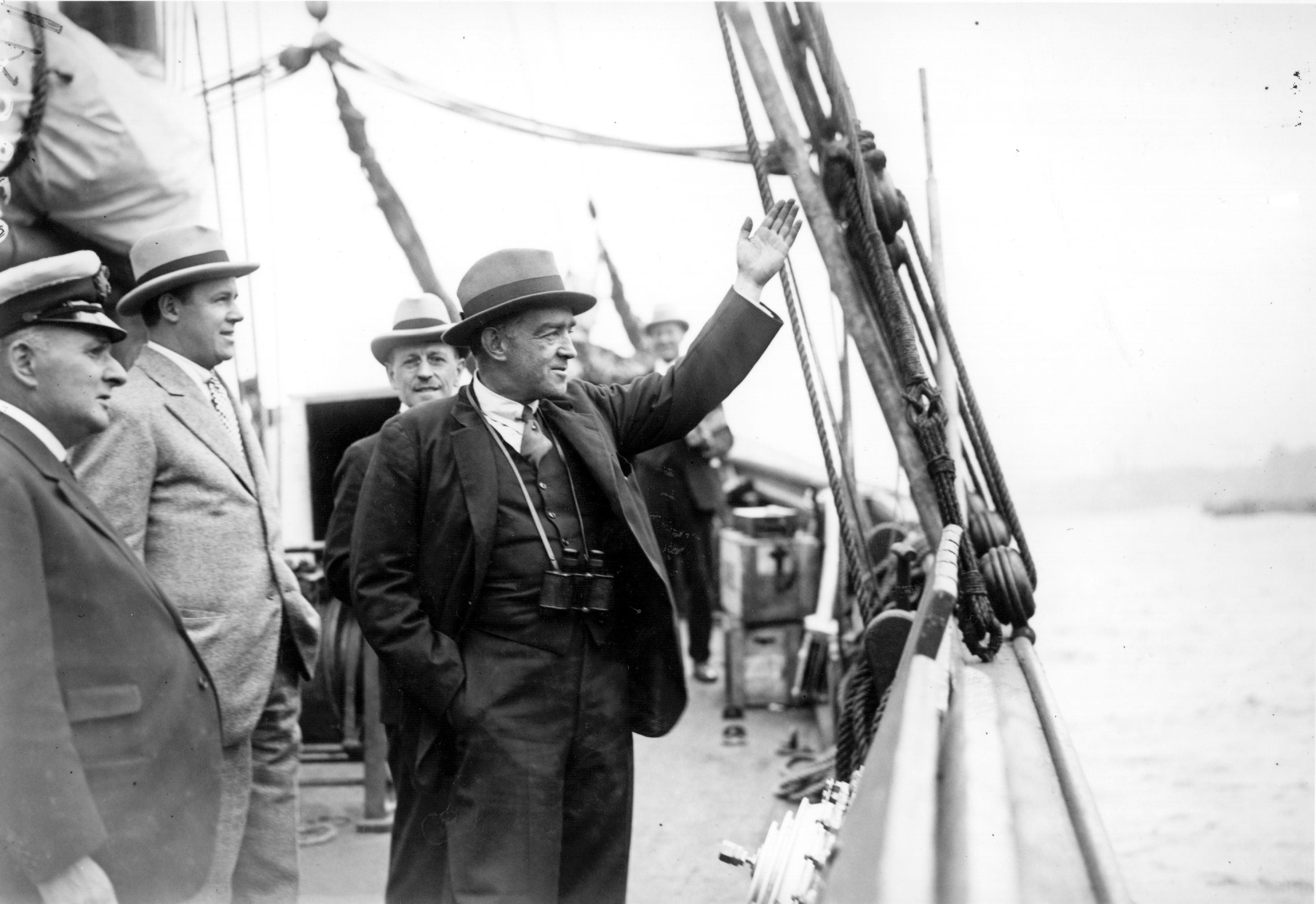 Ernest Shackleton is seen ahead of his last expedition. The adventurer would die of a heart attack just five years after the Endurance shipwreck.