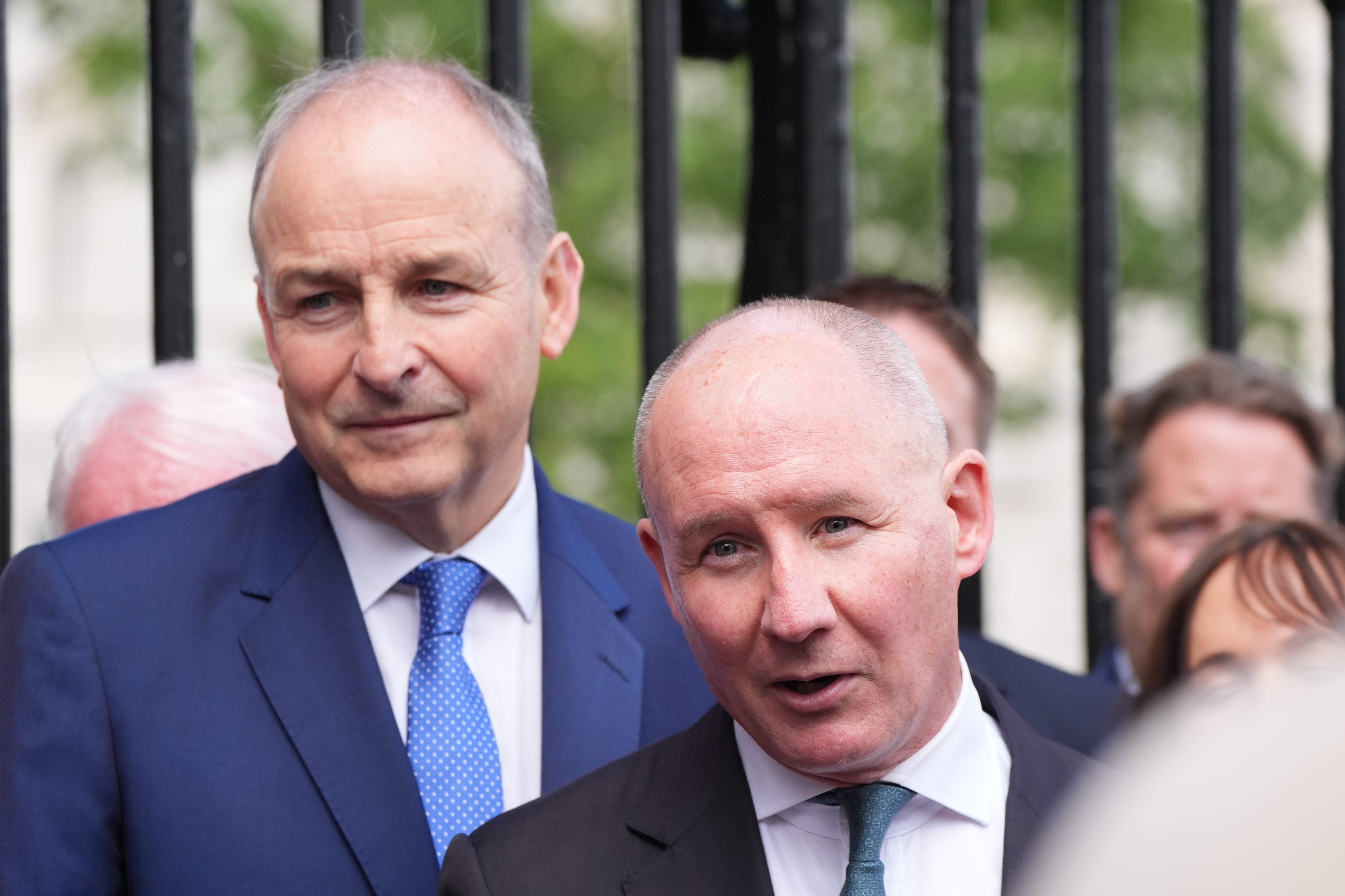 Fianna Fail leader Micheal Martin with Jim Gavin (Niall Carson/PA)