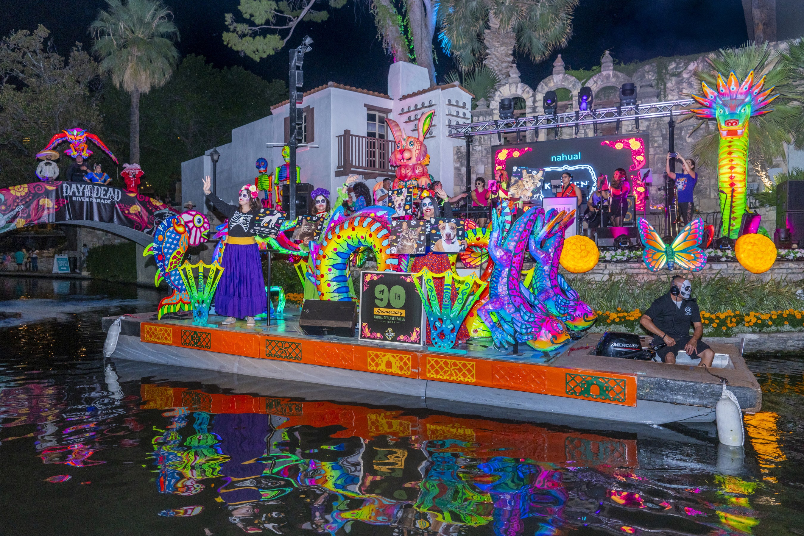 San Antonio's River Parade is one of the highlights of the city's Day of the Dead celebrations