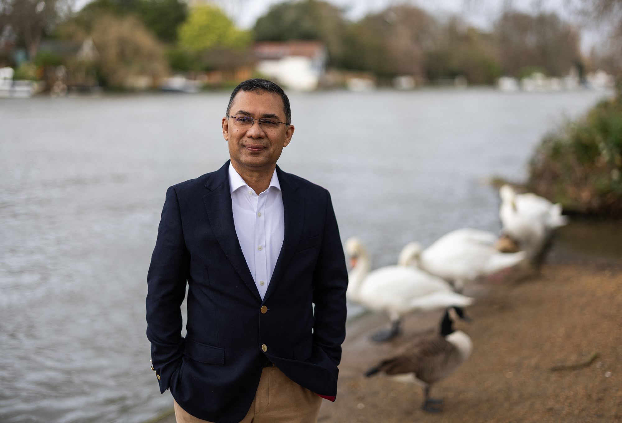 <p>Bangladesh Nationalist Party acting chairman Tarique Rahman in London on 30 December 2023</p>