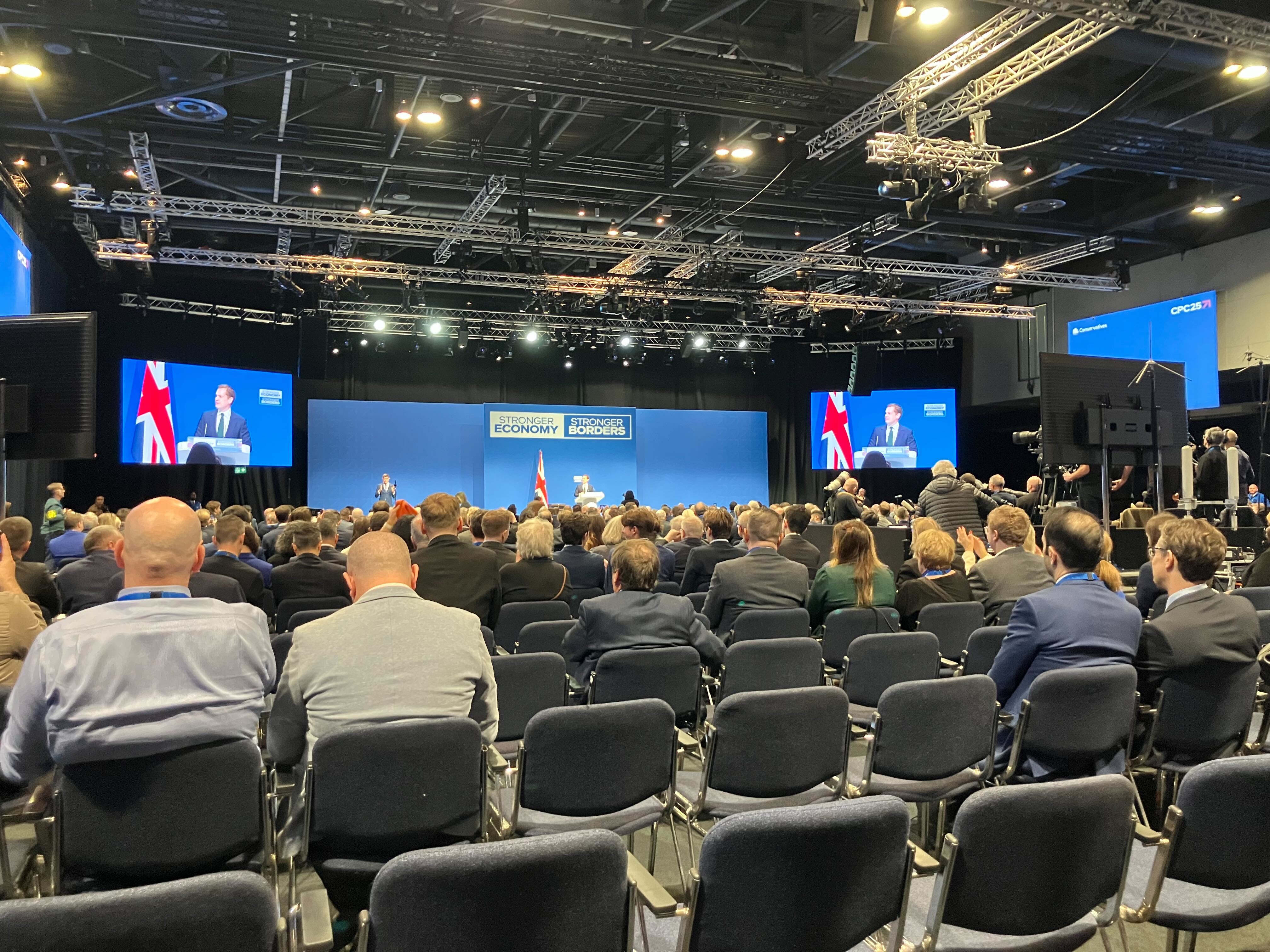 Like many of the main Tory conference speeches, there were plenty of empty seats when Jenrick took to the stage