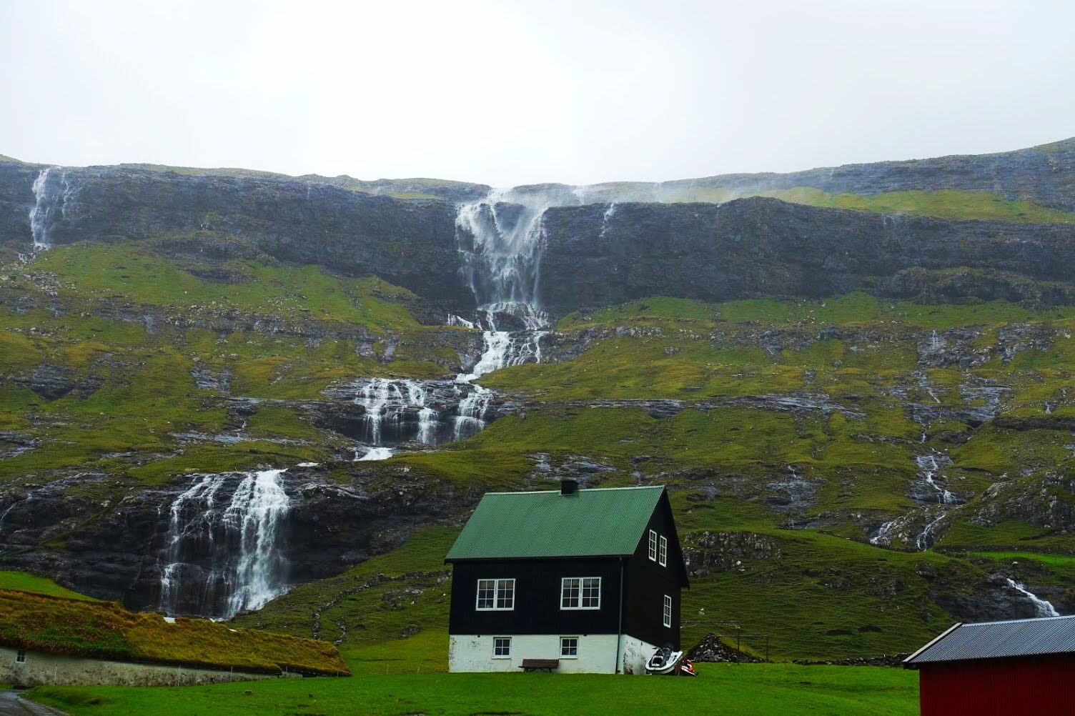 Saksun village on the island of Streymoy in the remote Faroe Islands