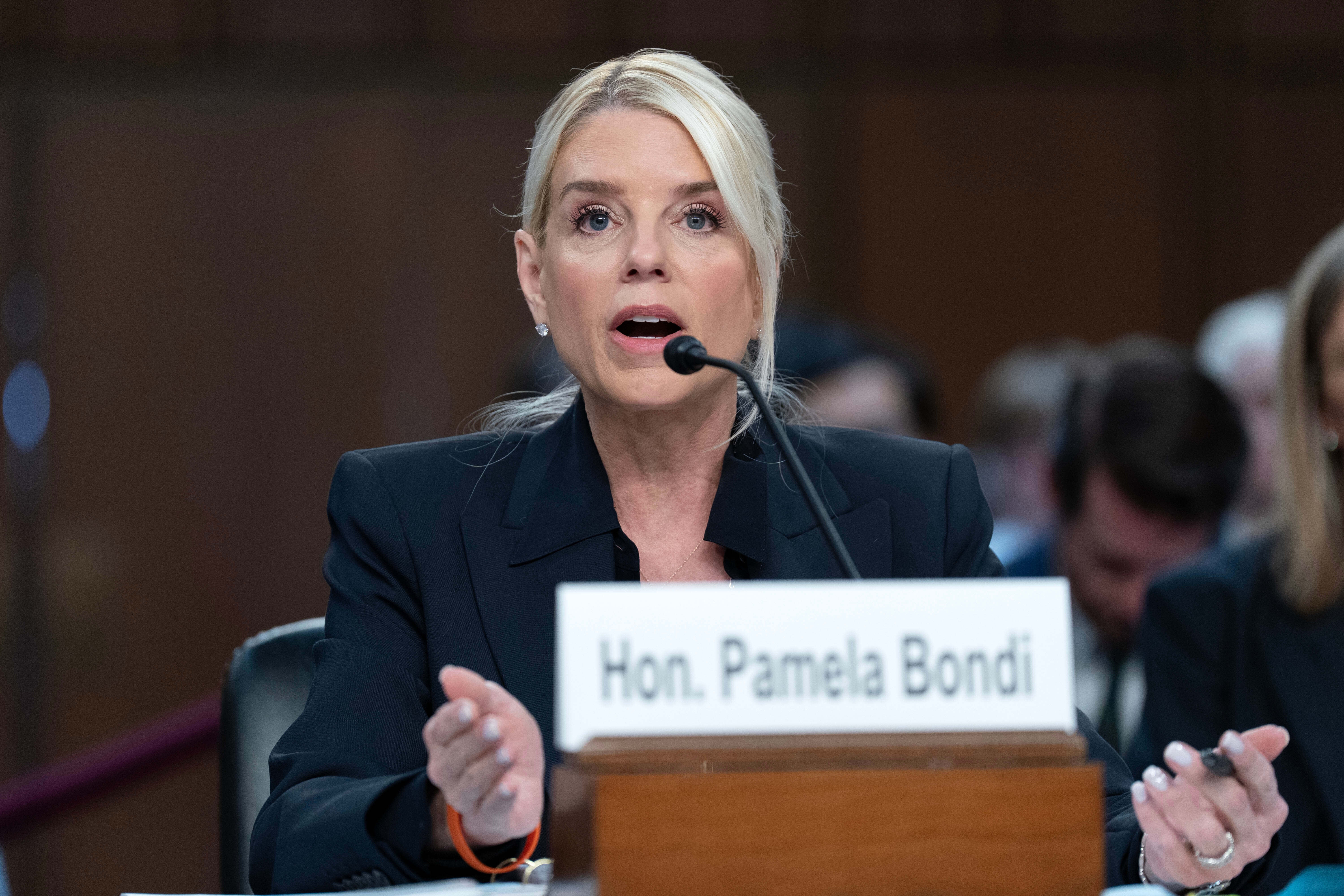 Bondi defended her office’s refusal to release additional materials in the case of Jeffrey Epstein as the Trump administration comes under fire for backtracking on public disclosures
