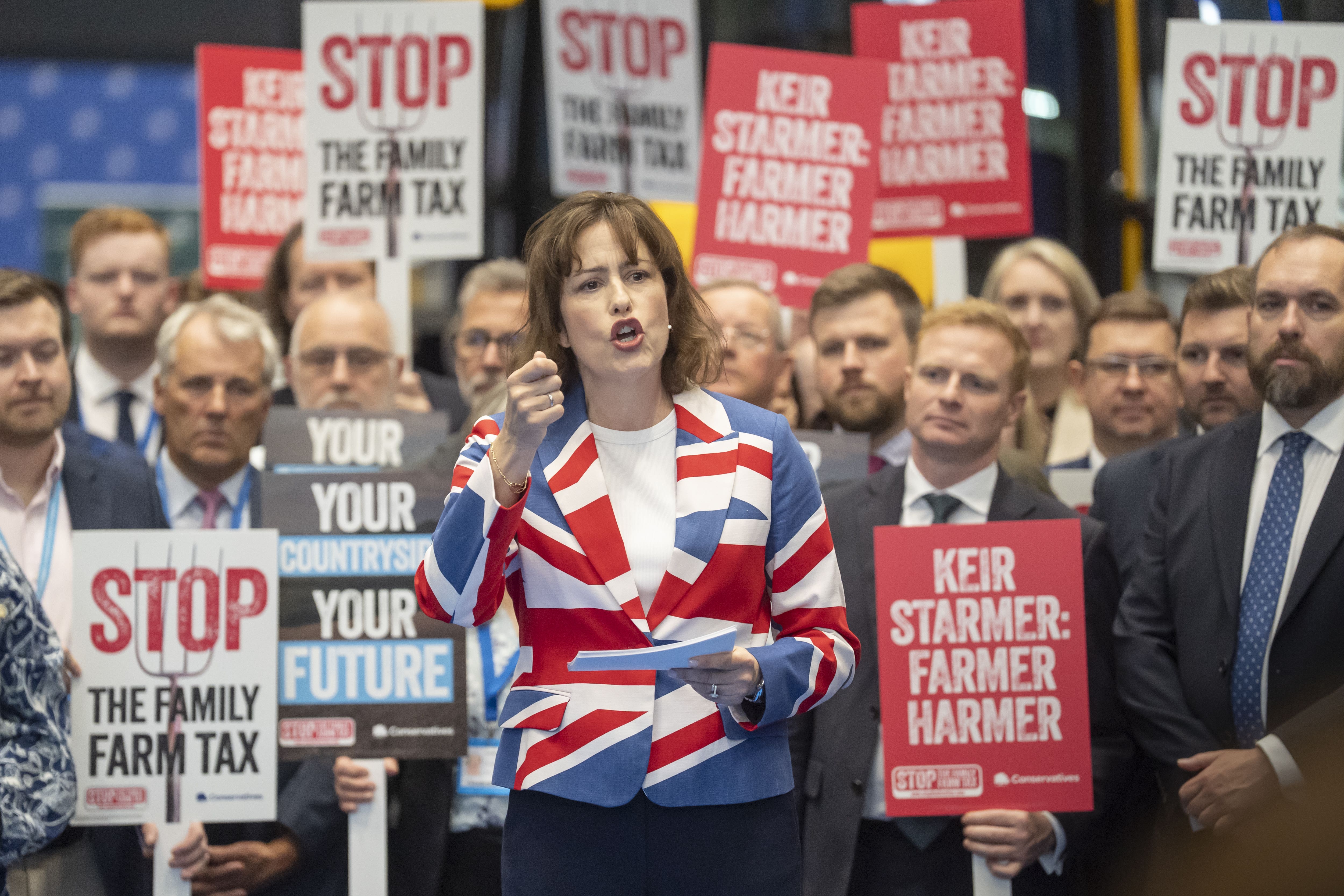 Shadow environment secretary Victoria Atkins claimed Reform UK would threaten British farmers (Danny Lawson/PA)