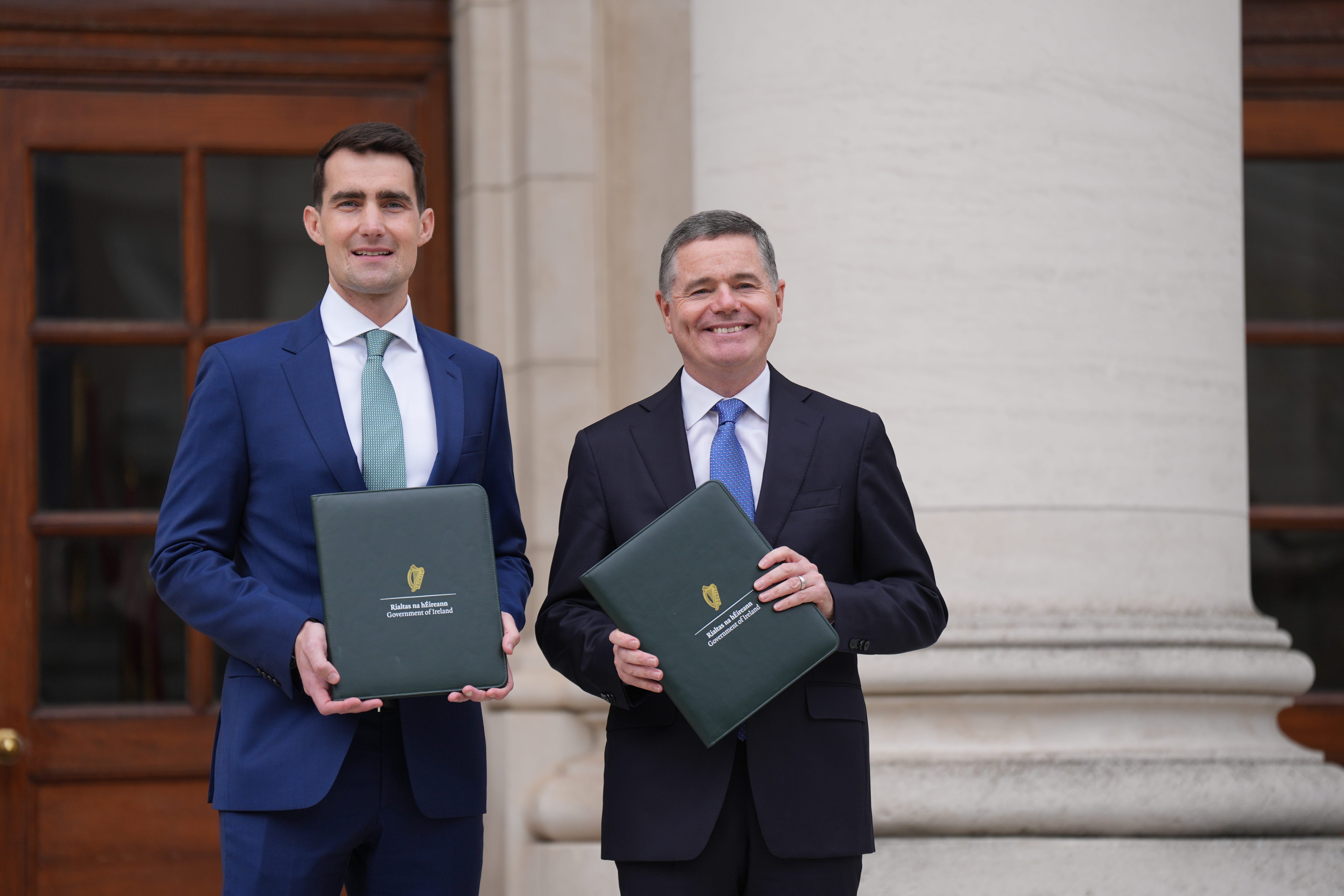 Minister for Public Expenditure Jack Chambers and Minister for Finance Paschal Donohoe delivered the Budget (Niall Carson/PA)