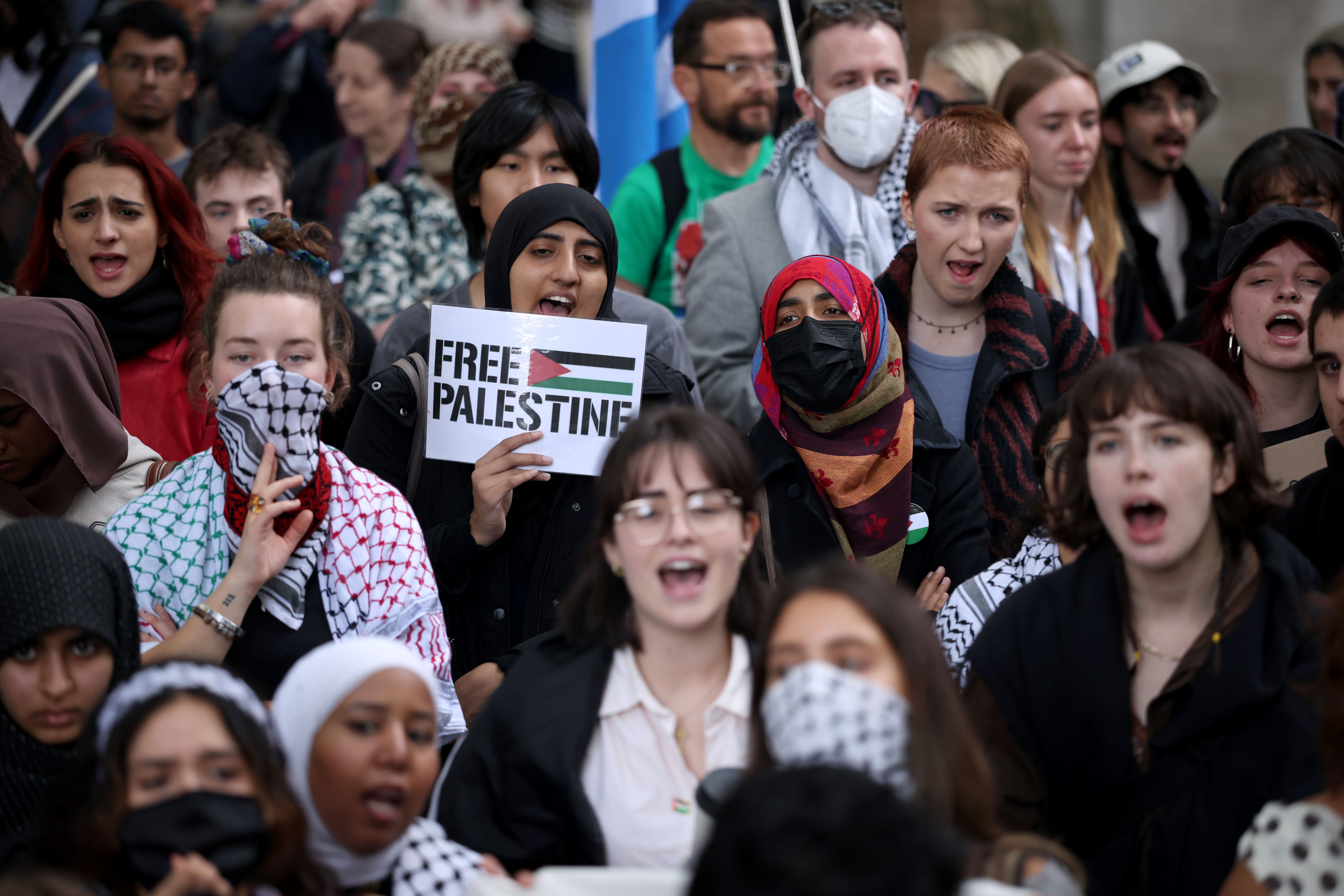 Thousands of people joined the protests on Tuesday