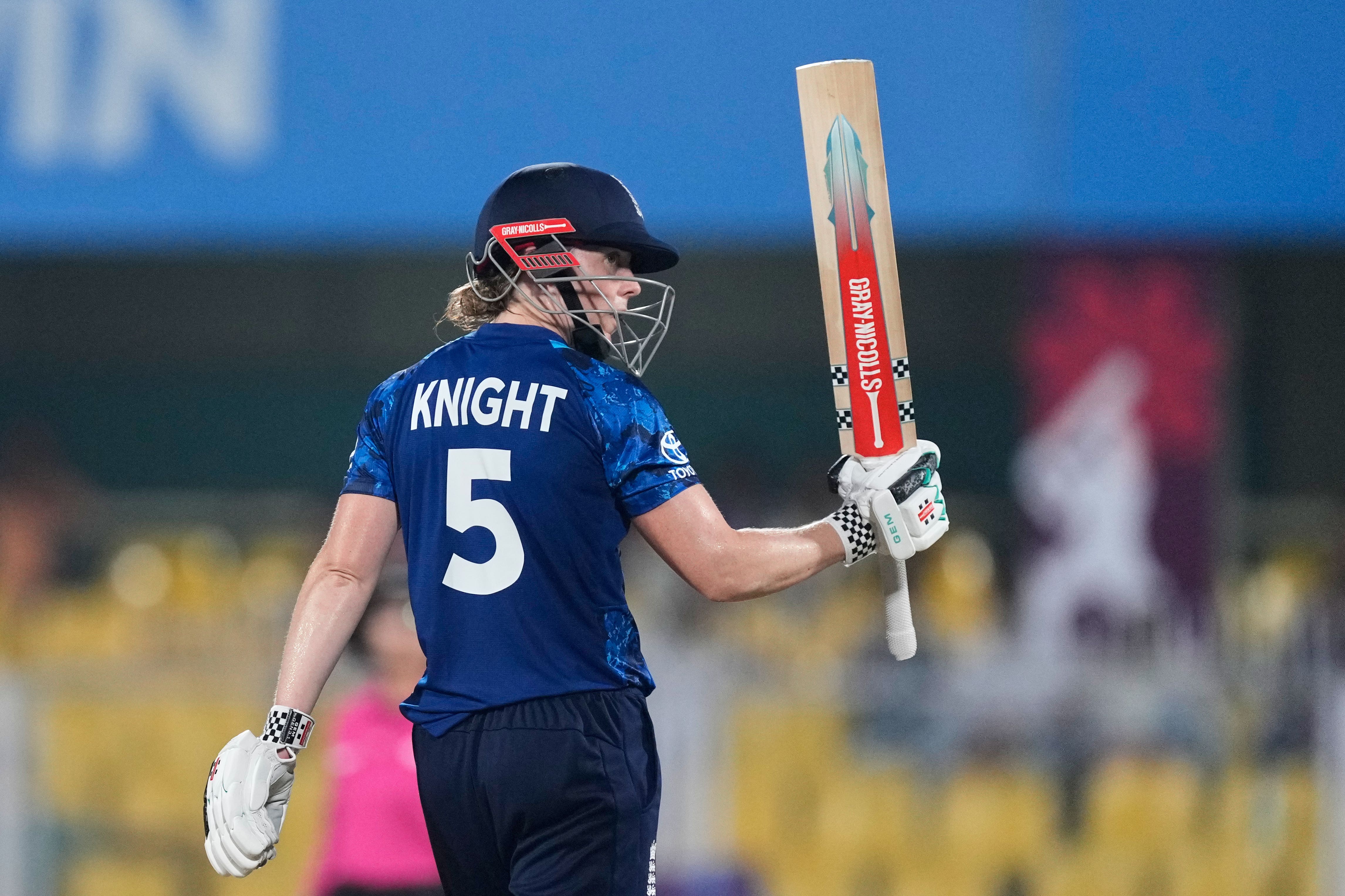 England’s Heather Knight had luck on her side against Bangladesh (Anupam Nath/AP)