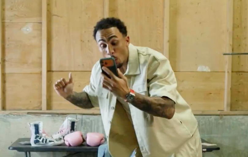 Ben Whittaker playing his part in the ‘Jerry Maguire’ spoof