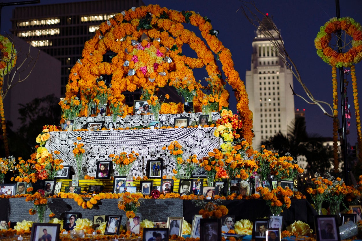 Los Angeles hosts exuberant Day of the Dead events every year. Pictured is an altar from a previous festival