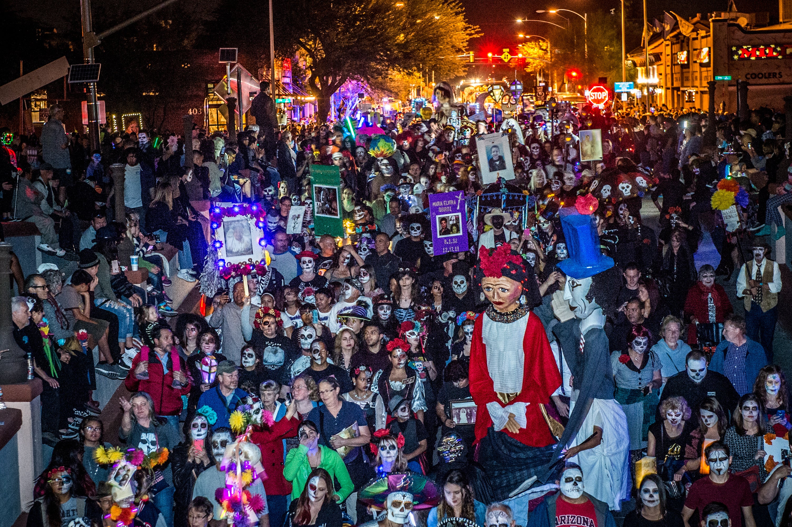 Tucson's All Souls Procession is a spectacular two-mile parade inspired by the Day of the Dead holiday