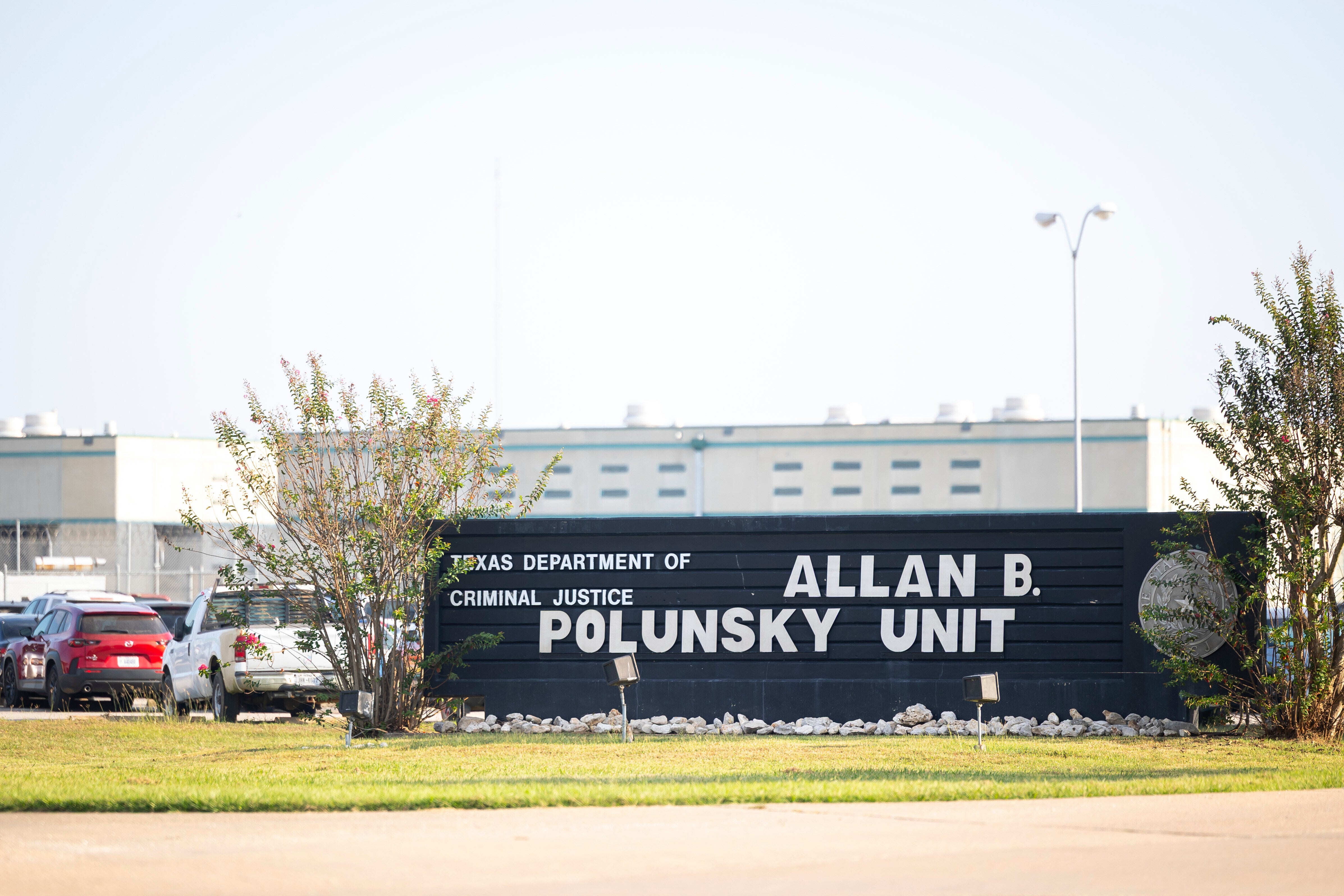 Outside the Allan B. Polunsky Unit prison
