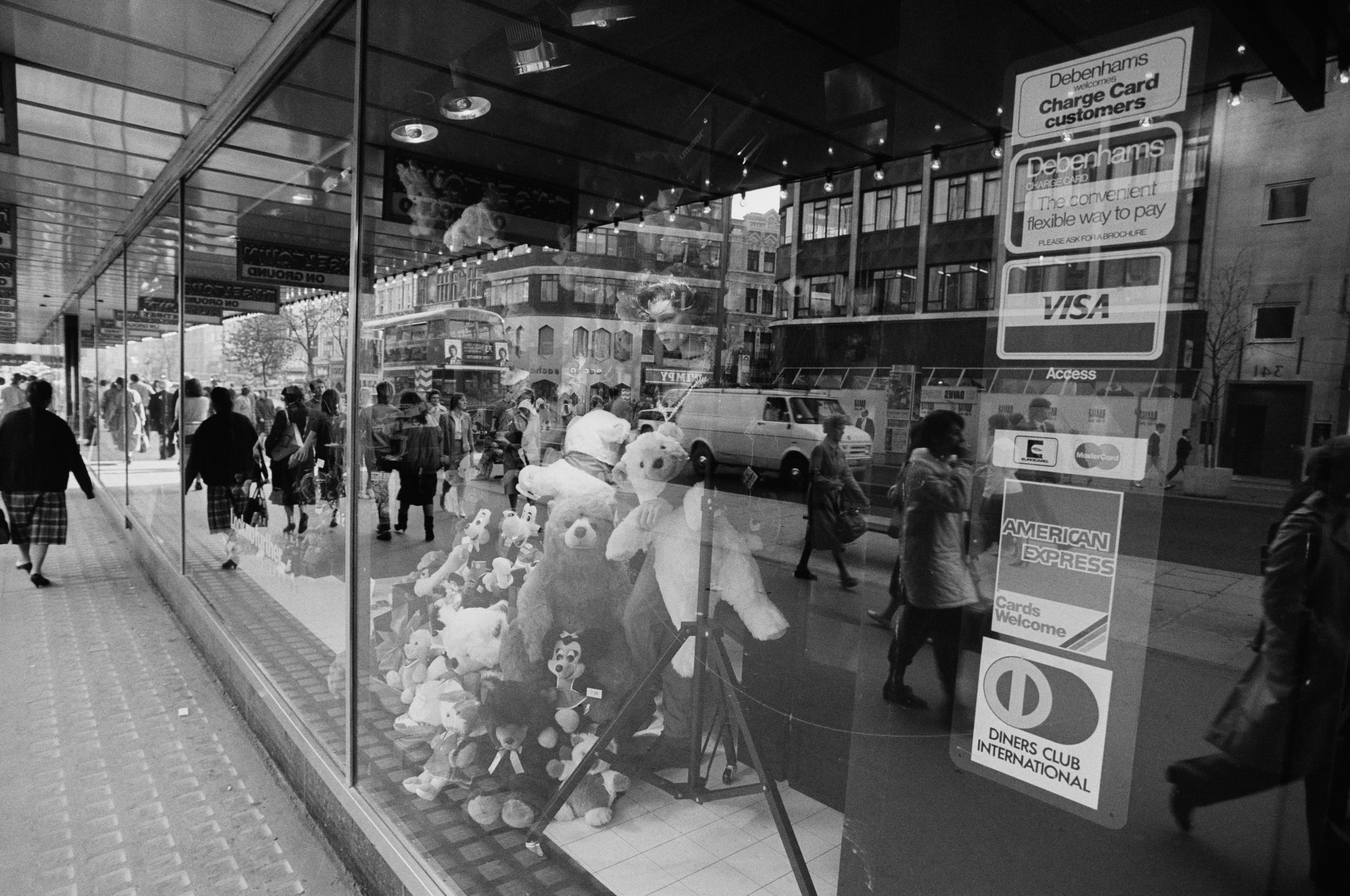 By the Eighties, even the windows of Debenhams were modernising, but upstairs, the cafes stayed reassuringly the same