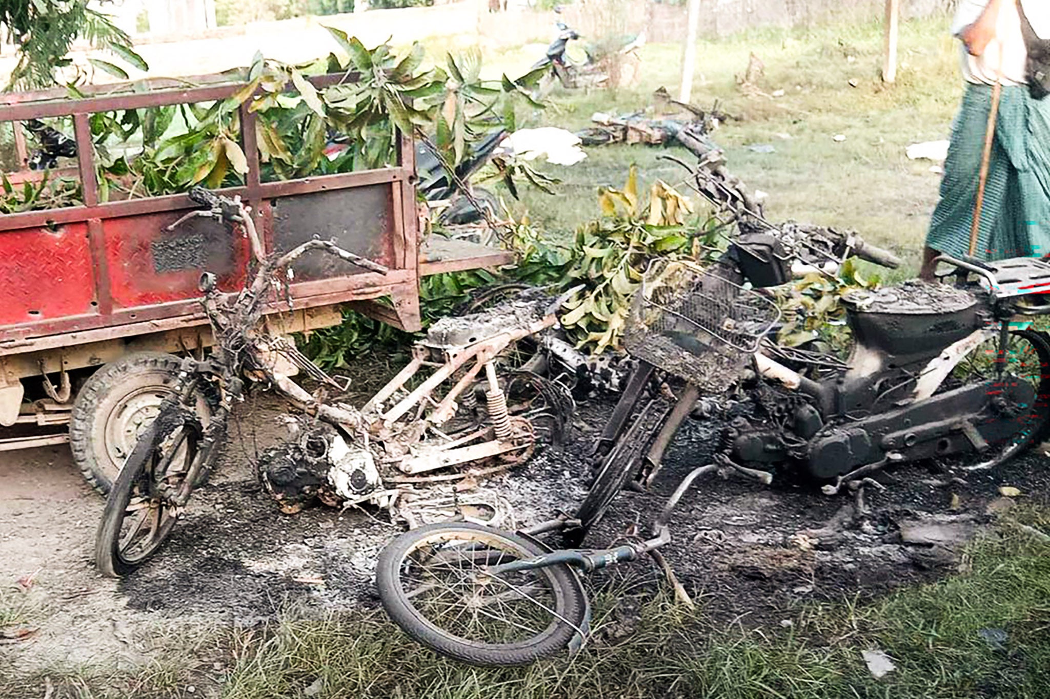 The bombs left a trail of destruction