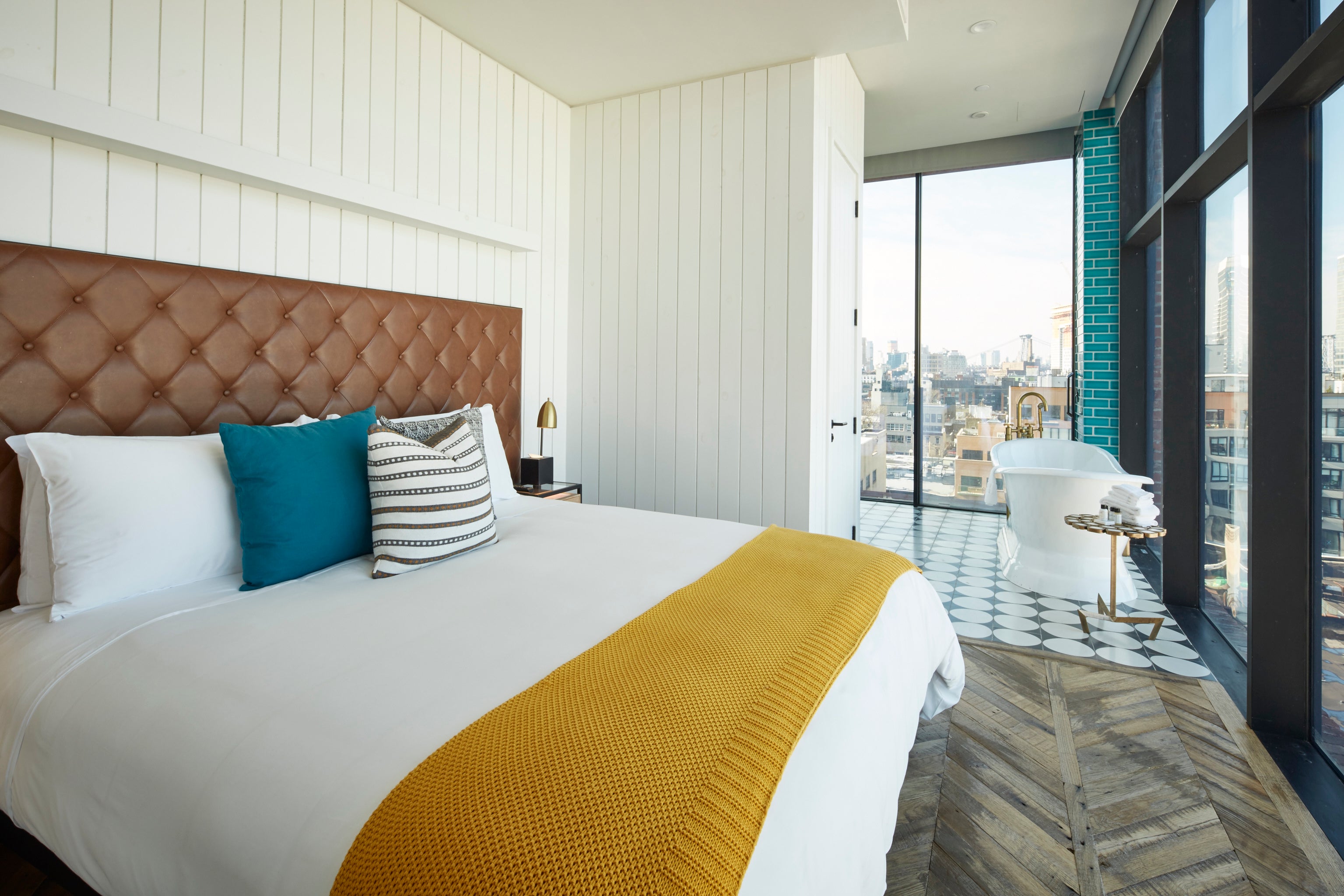 Arlo Williamsburg is home to a 40ft-long rooftop swimming pool