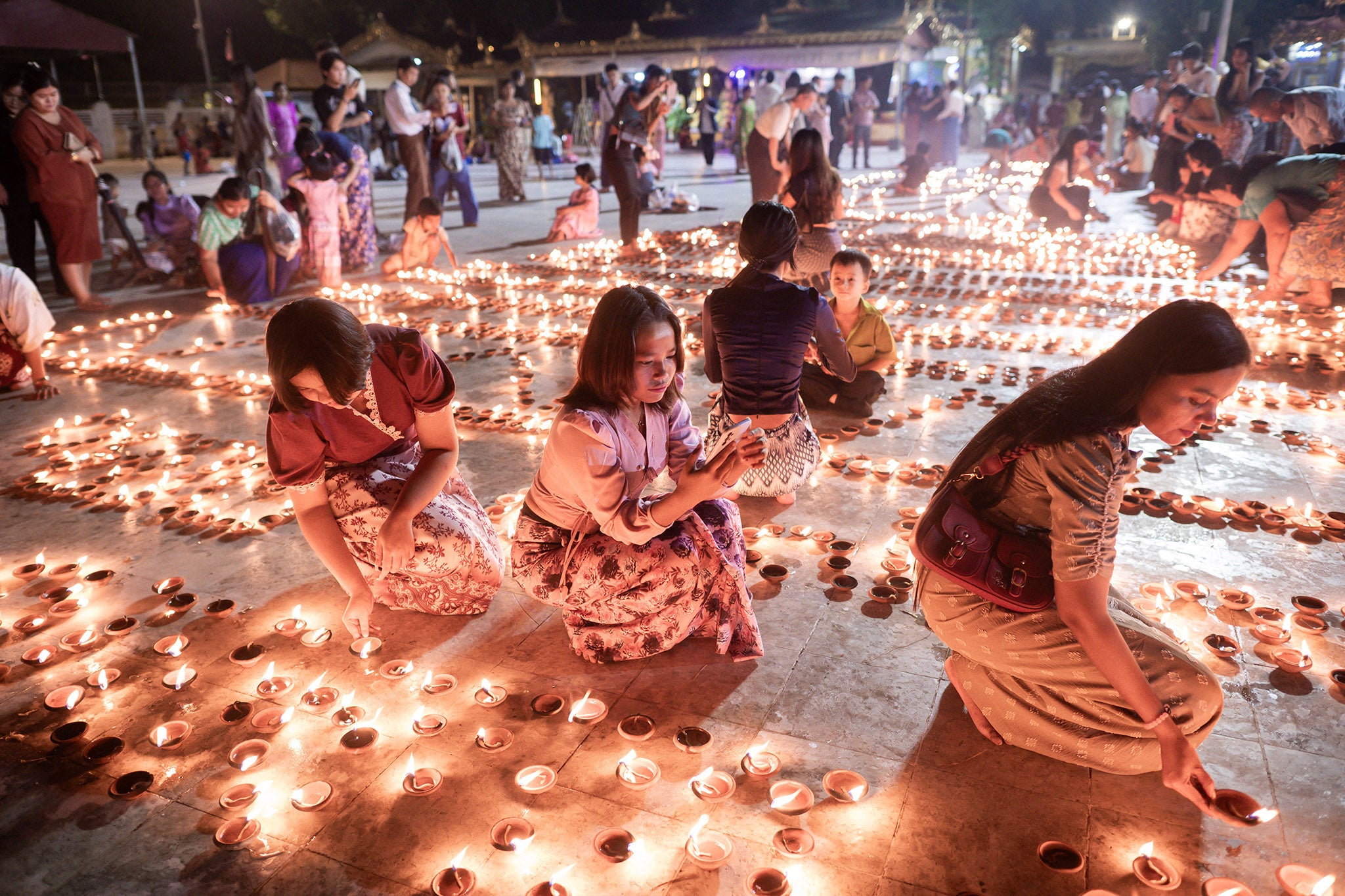 Around 100 people had gathered in the township of Chaung U for a national holiday