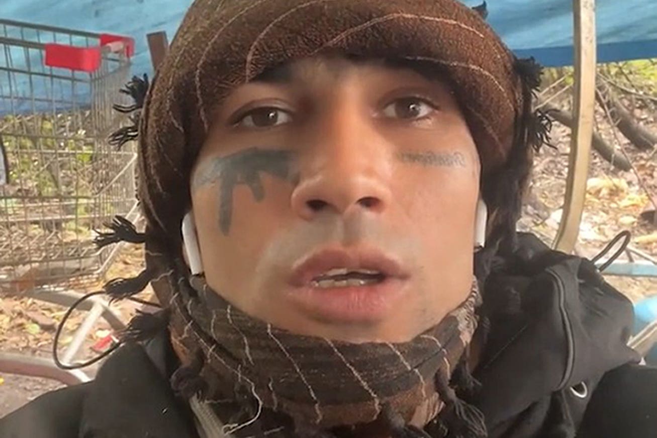 A screengrab taken from a video issued by the CPS of Fayaz Khan allegedly making threats to Nigel Farage (CPS/PA)