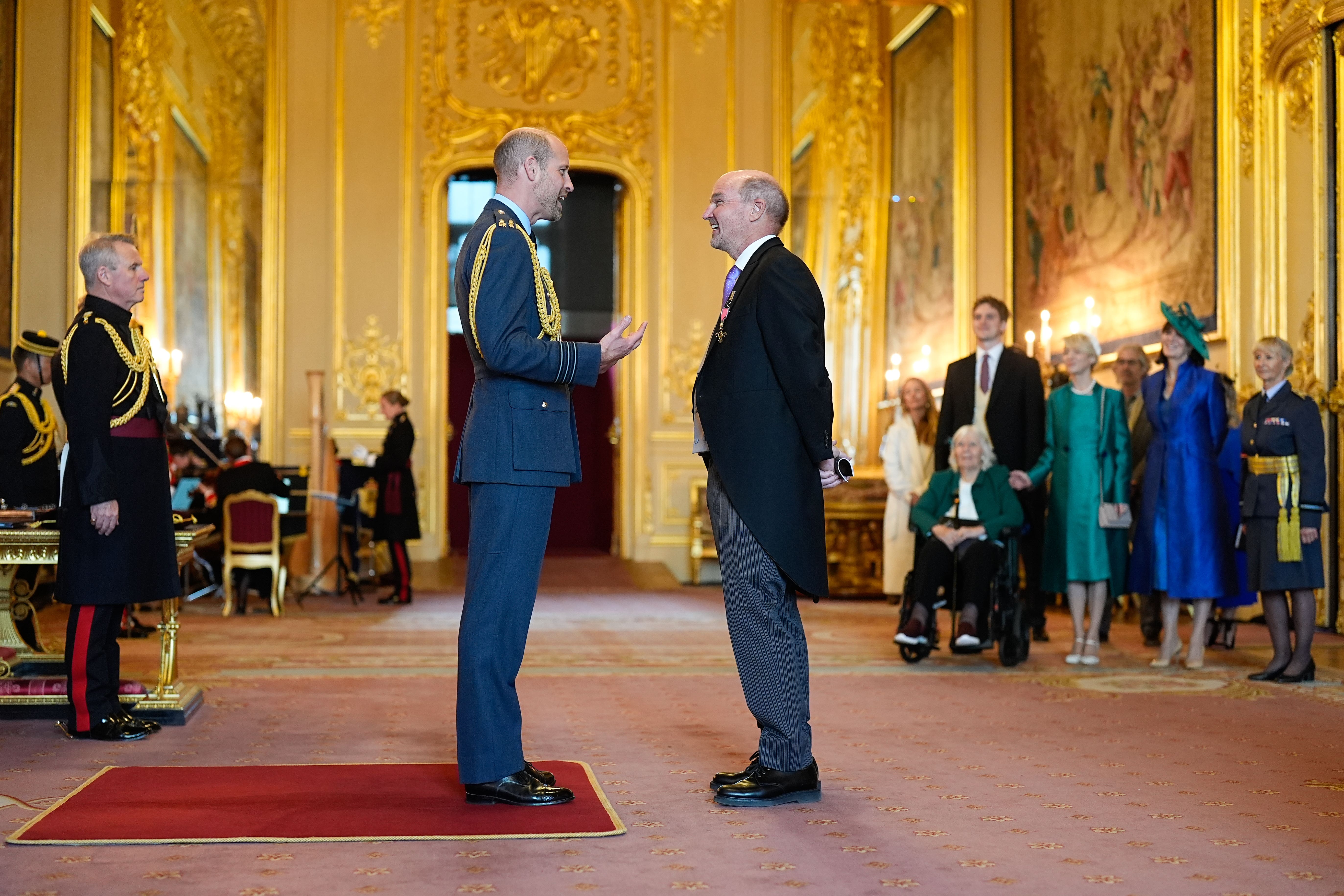 Stephen Lambert was made an OBE by the Prince of Wales at Windsor Castle (Aaron Chown/PA)