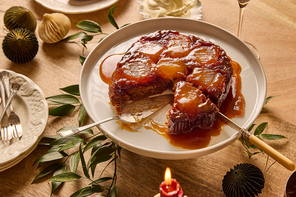 Waitrose Michel Roux’s Toffee Apple Pudding with Crème Fraîche