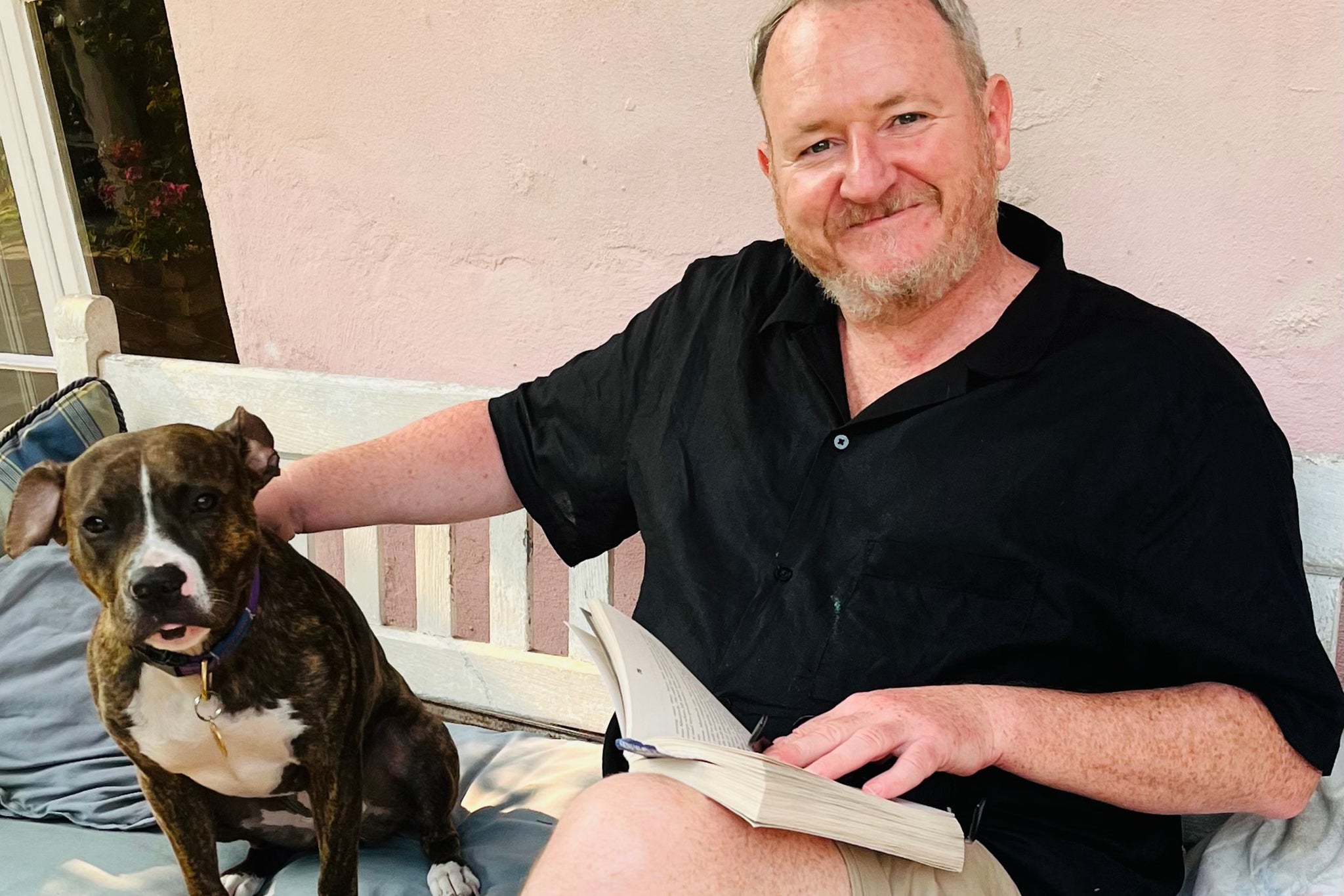 Michael’s novel was inspired by his walks with his dog Ivy