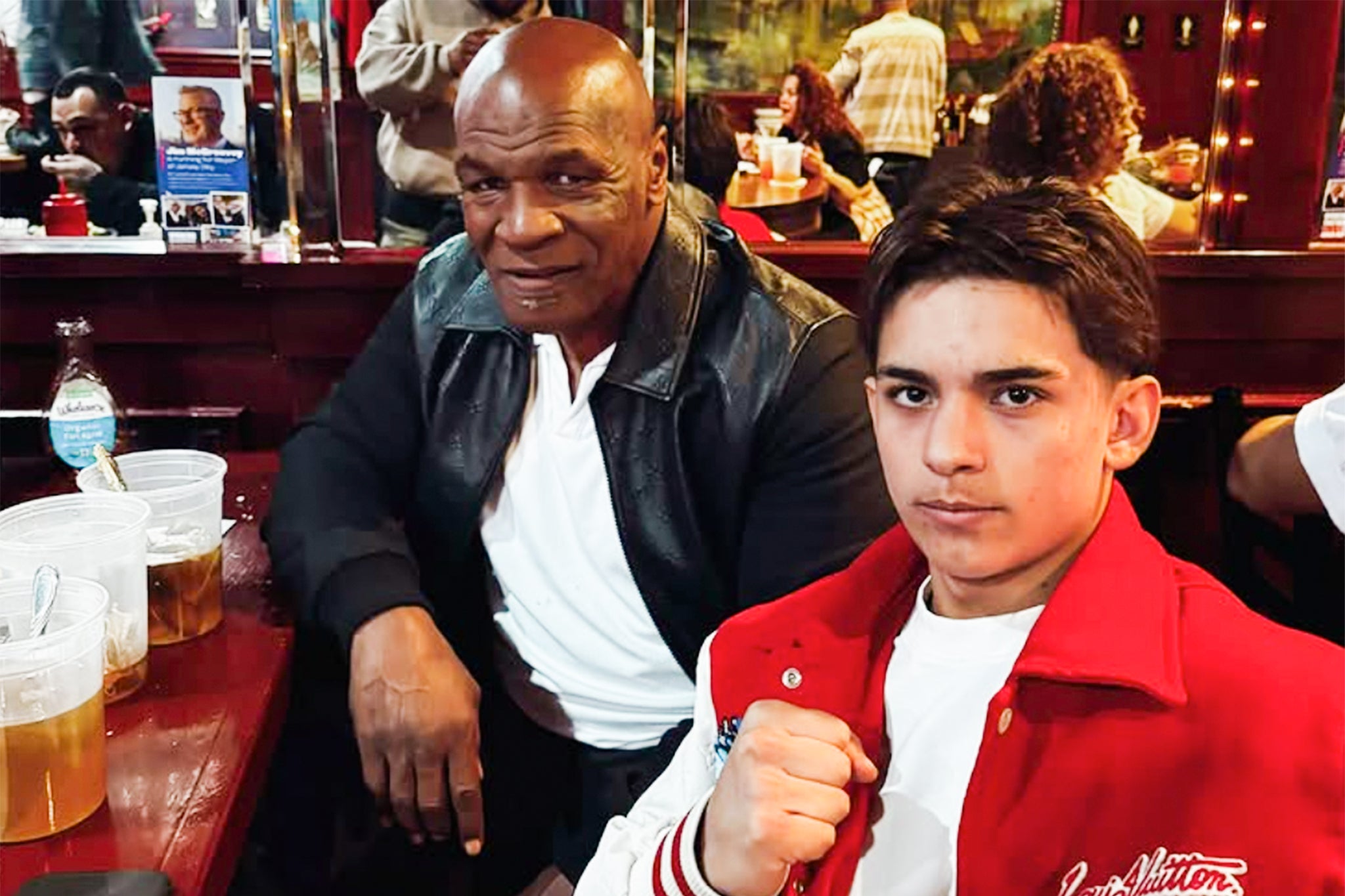 Arturo Gatti Jr, pictured here with Mike Tyson, was a talented amateur boxer