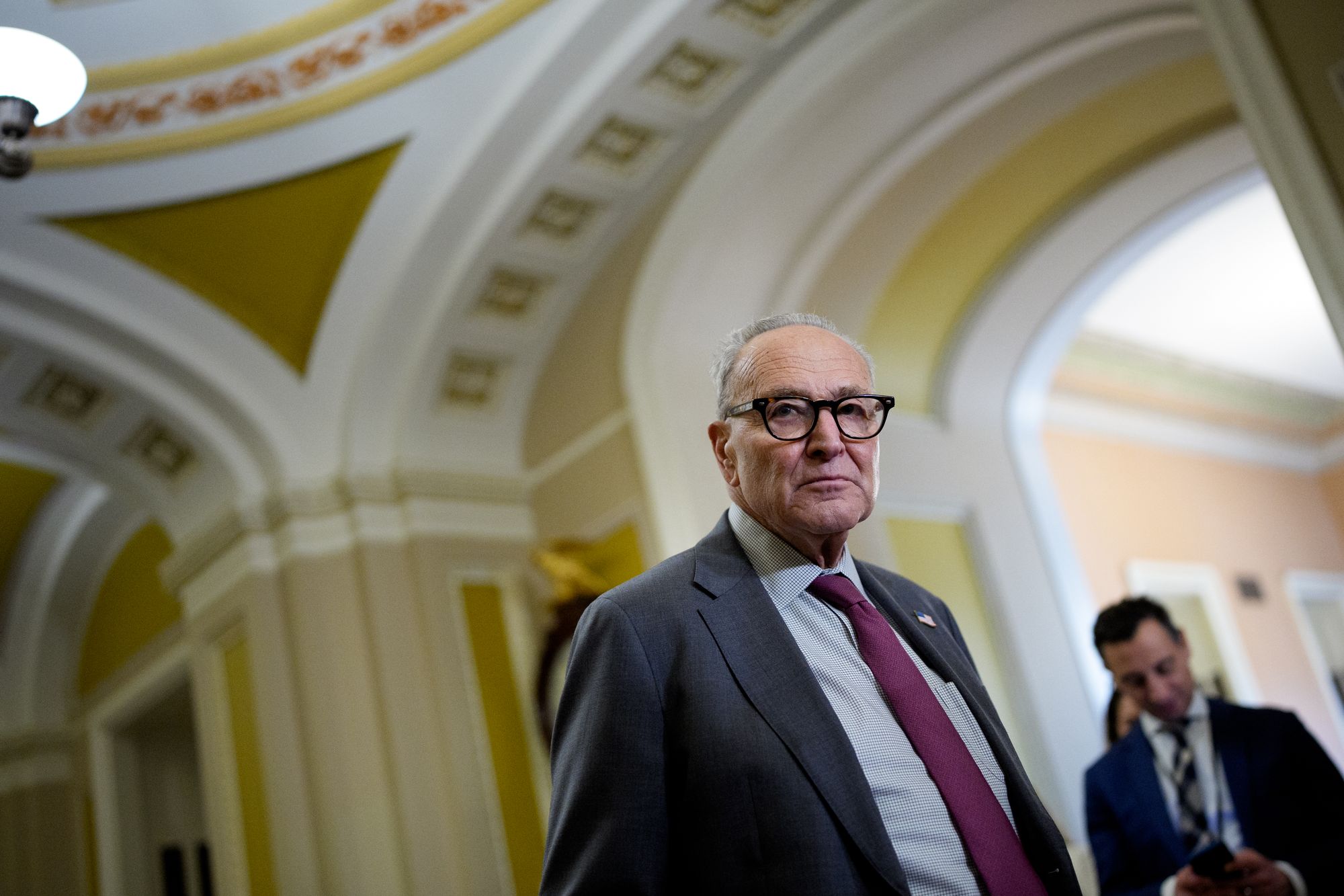 “When [House Speaker] Johnson has to say, ‘We need to fix health care,’ you know he's under some duress,” Senate Minority Leader Chuck Schumer told reporters Wednesday.