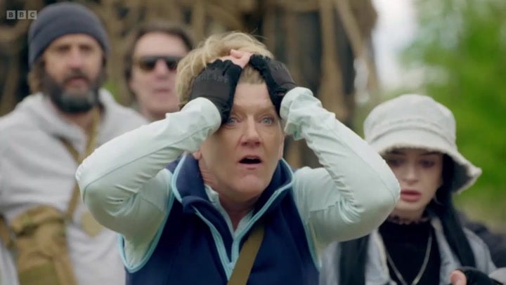 Clare Balding, in the midst of said oopsie