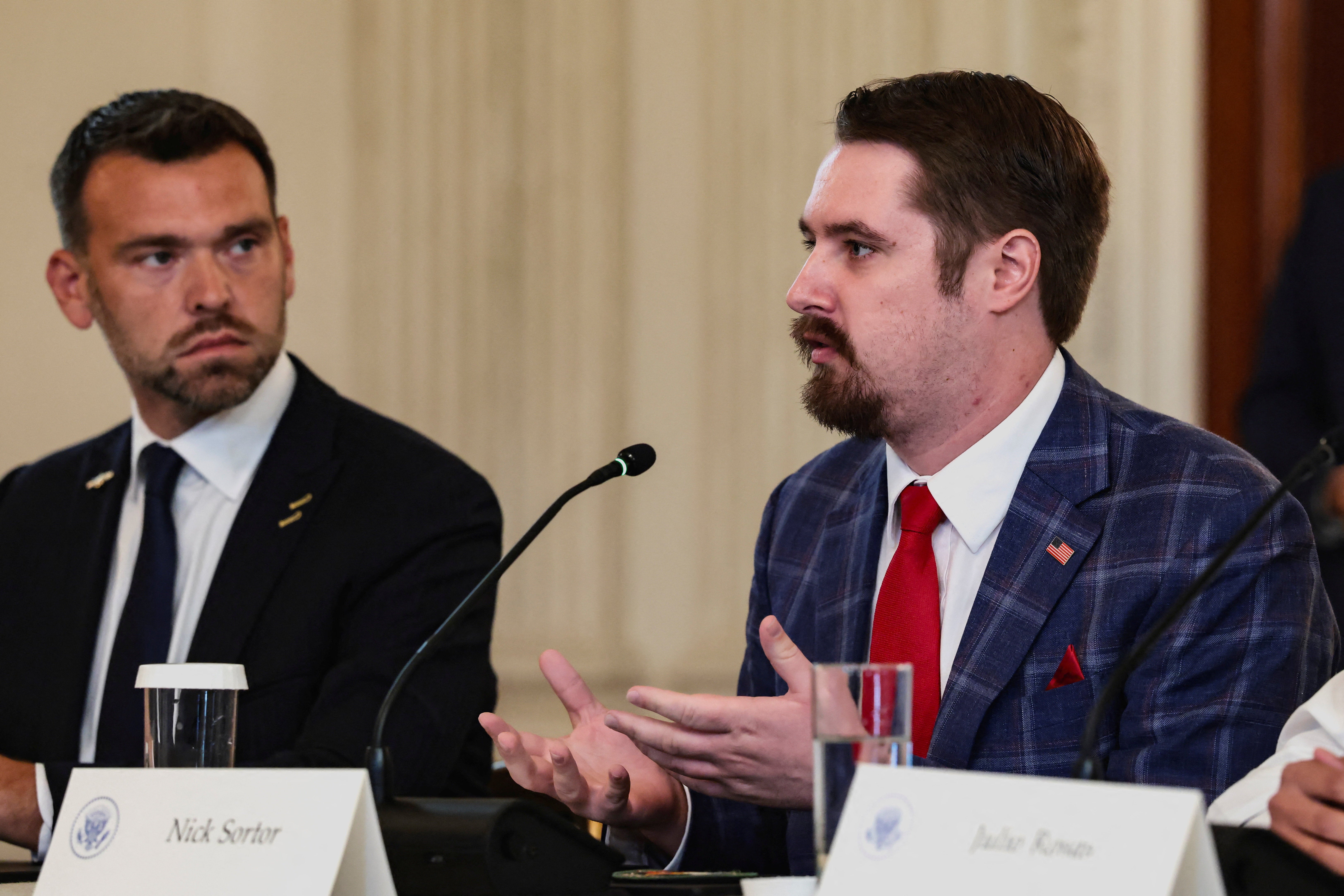 Right-wing media personalities joined Trump and administration officials to call on the president and federal law enforcement for forceful action against ‘Antifa’ and other left-wing groups they accused of violent protests