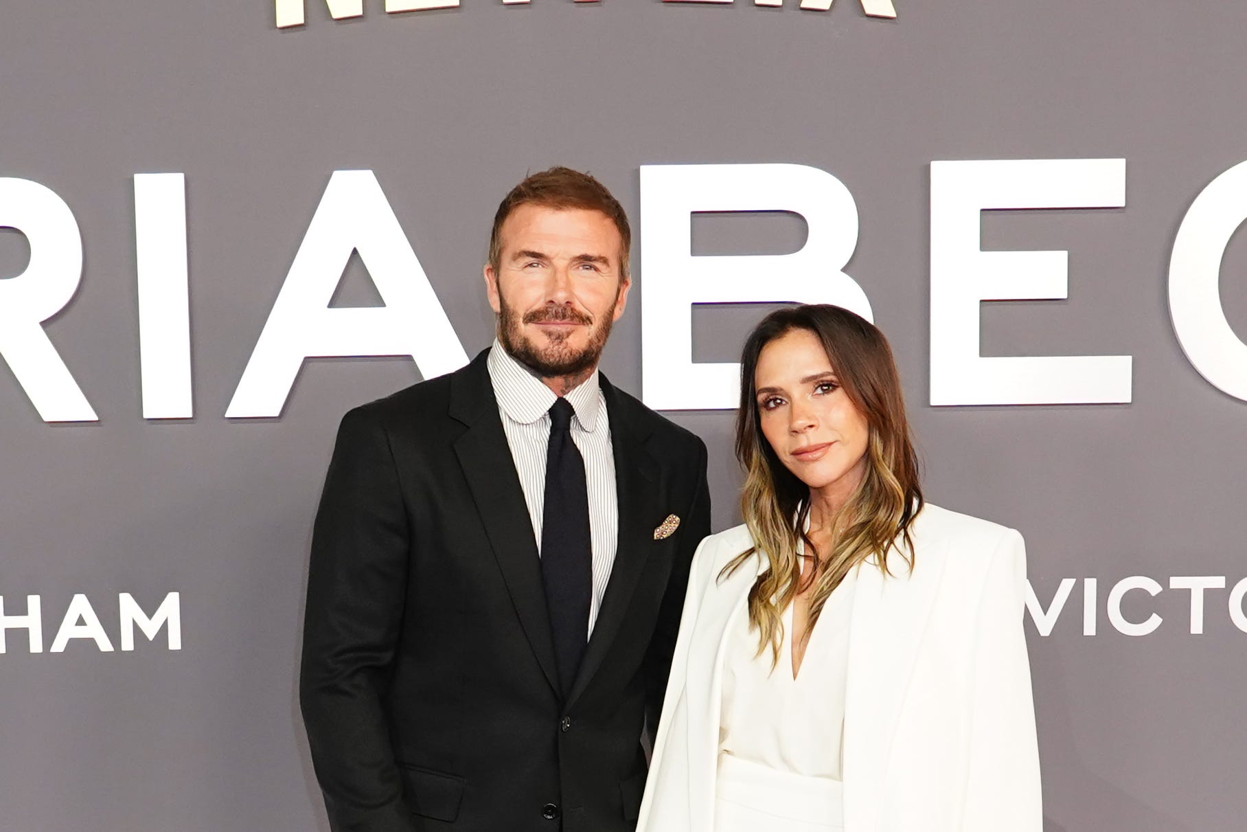 David Beckham and Victoria Beckham attending the world premiere of the Netflix documentary series, Victoria Beckham, at the Curzon Mayfair, London (Ian West/PA)