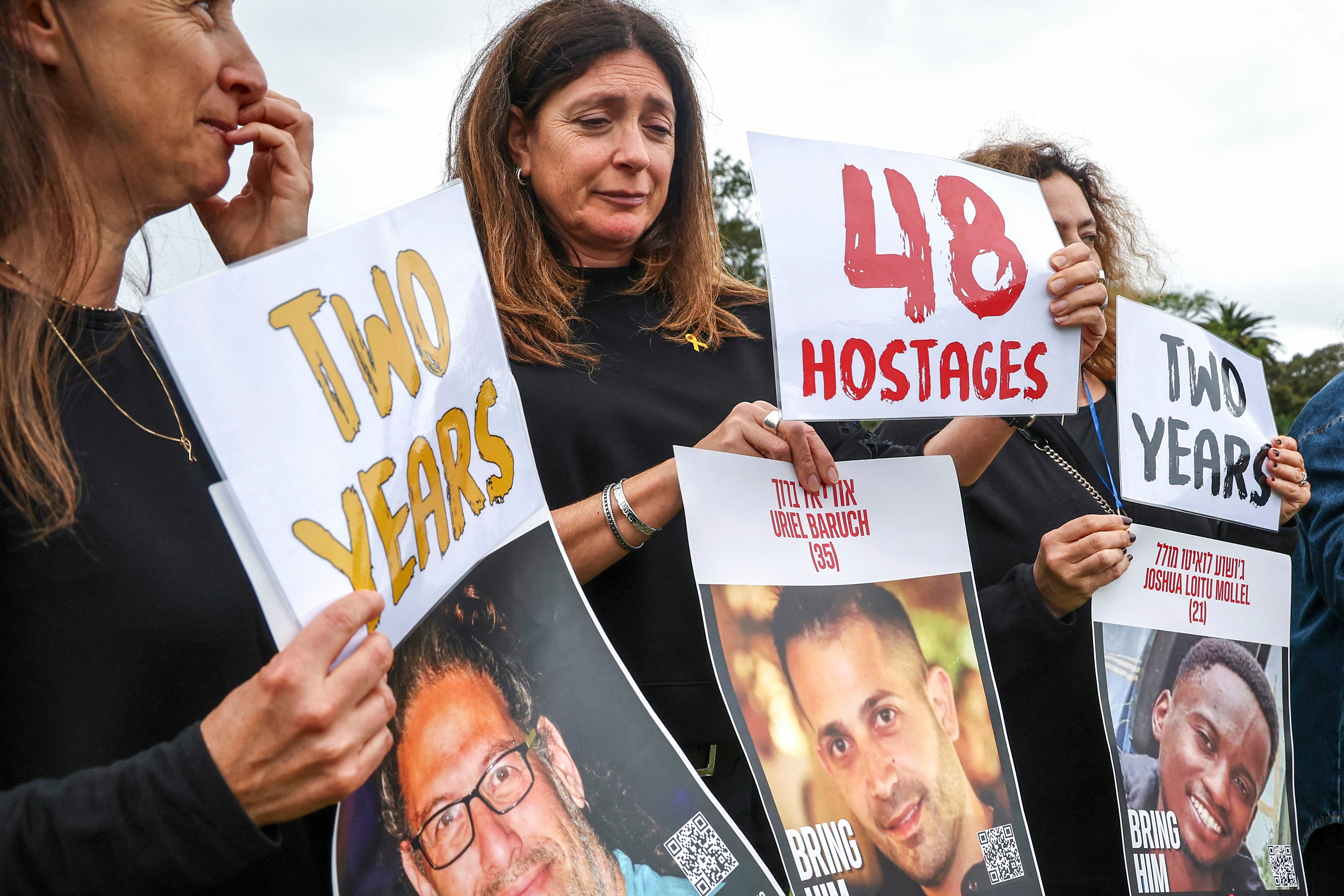 A vigil in Sydney to mark the second anniversary of the 7 October attacks
