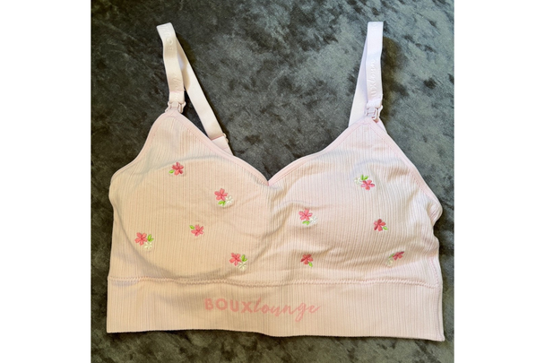 indybest best maternity bra review Boux Avenue nursing ribbed seamless heart embroidered bralette