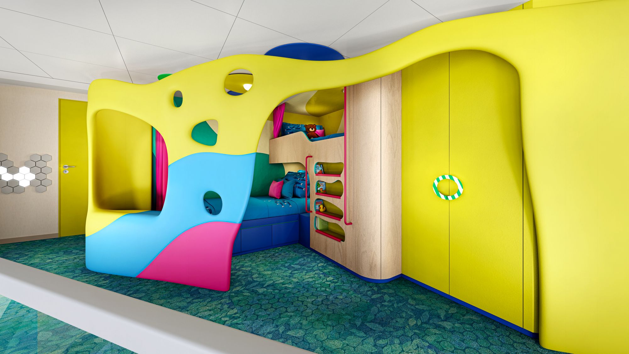 The redesigned Family Townhouse suite aboard Legend of the Seas has more space for kids and parents