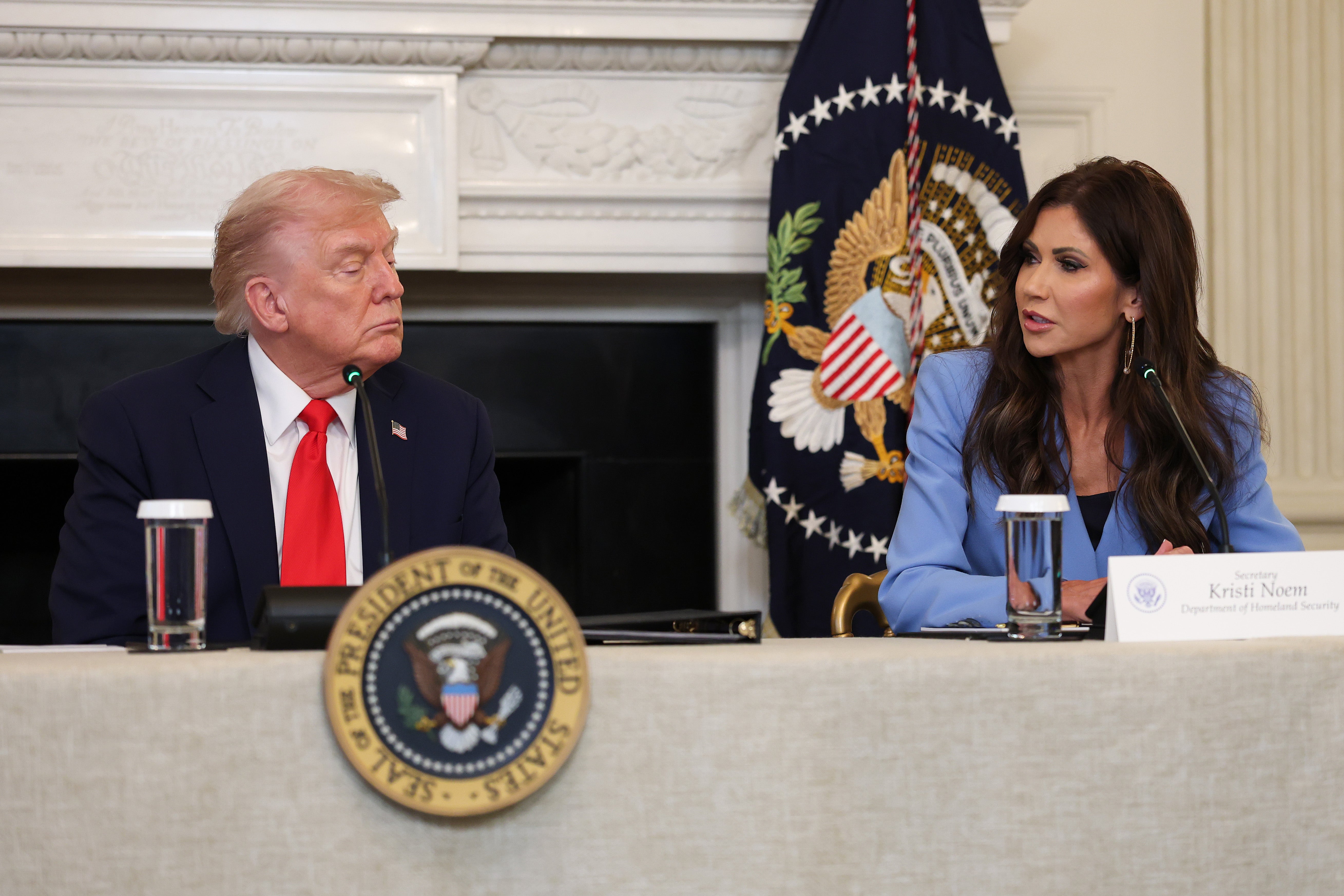 Trump turned to Noem on the question about habeas corpus, though the Homeland Security Secretary previously humiliated herself when she failed to properly define it during a Senate hearing in May.