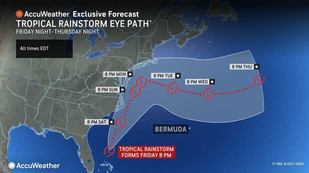 The nor’easter’s path is expected to sweep the East Coast through the weekend