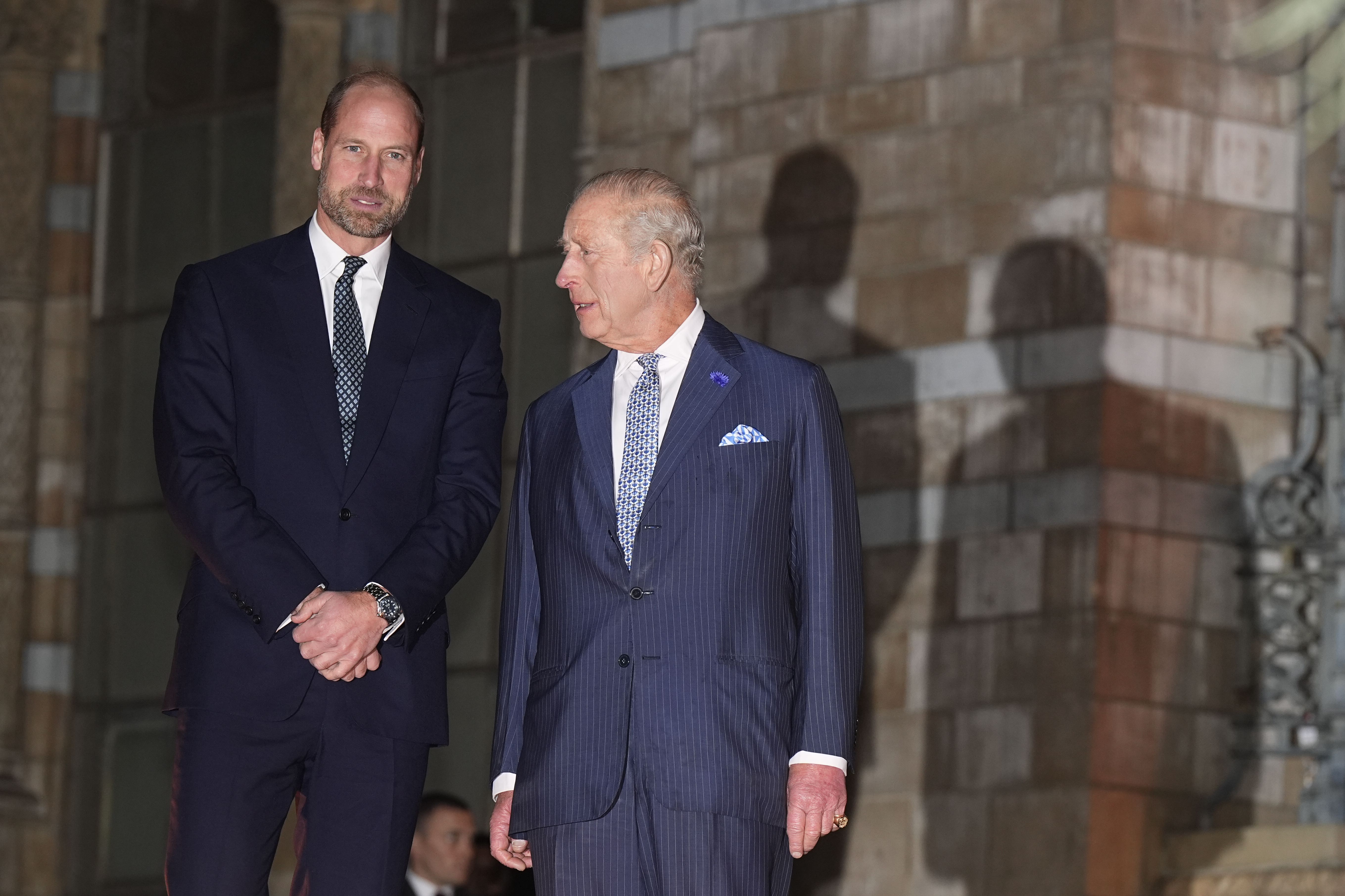 The Prince of Wales and his father the King at the Natural History Museum on Thursday evening (Aaron Chown/PA)