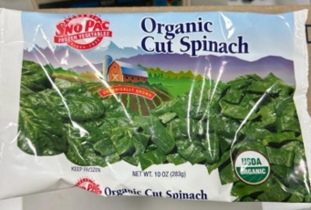 The recall came after the spinach tested positive for listeria