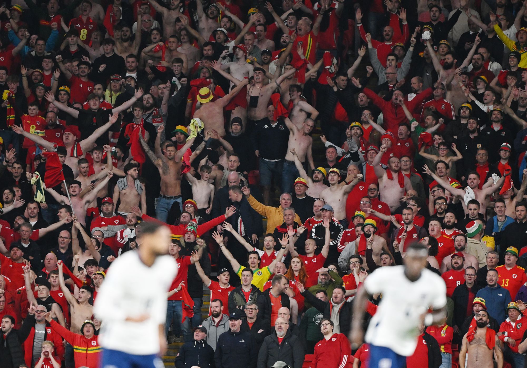 However, the Welsh fans were raucous throughout