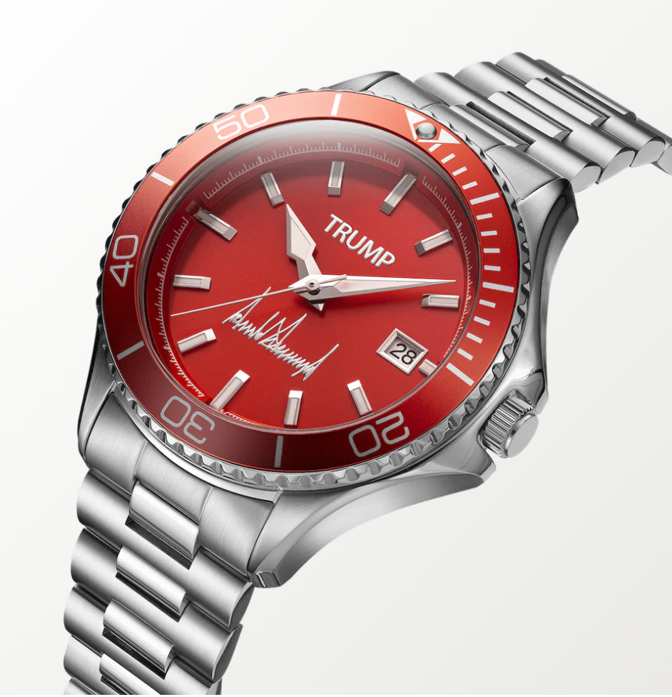 The 'Red Beauty' watch, sold online at gettrumpwatches.com for $499