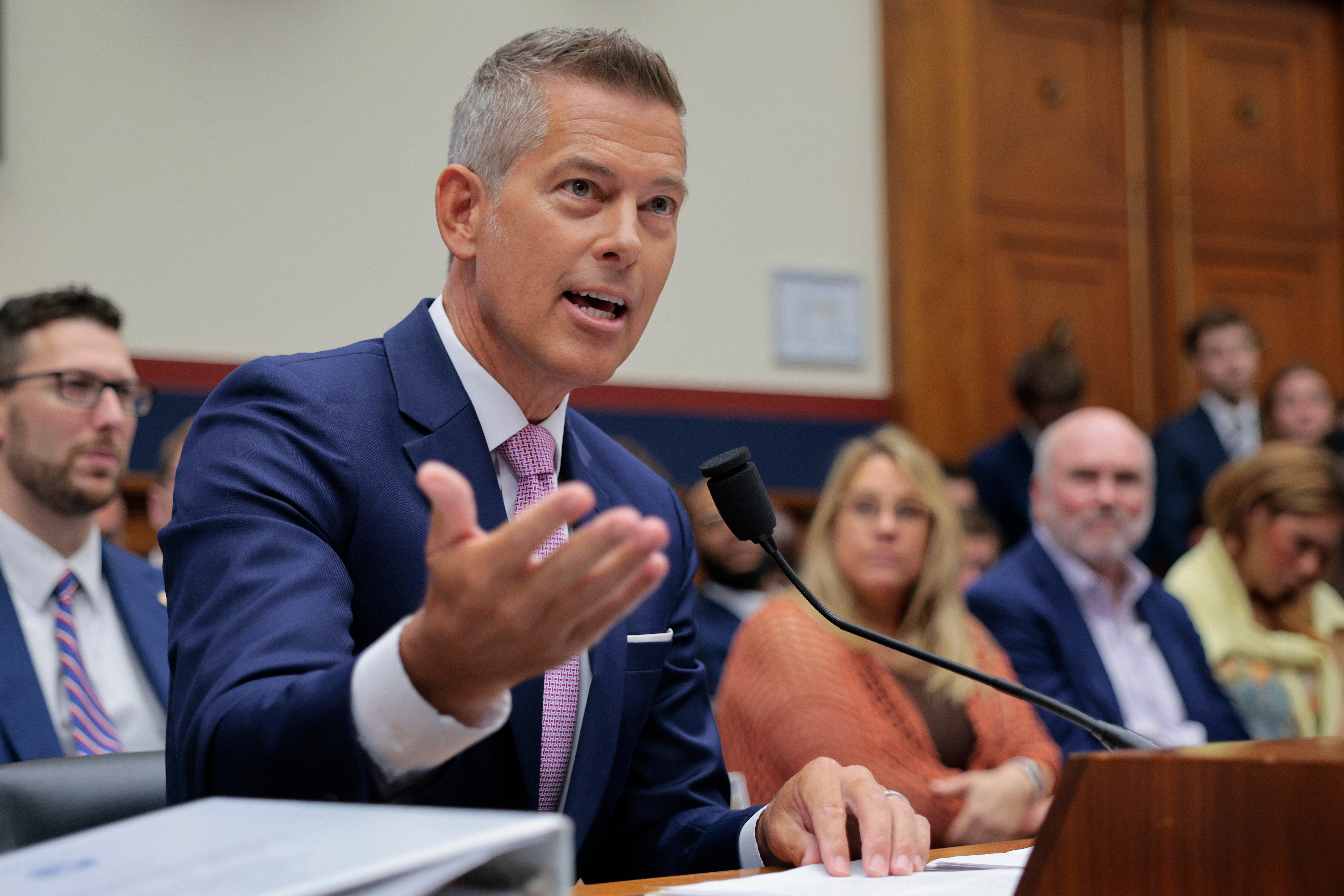Transportation Secretary Sean Duffy told air traffic controllers to ‘show up for work’ amid the government shutdown