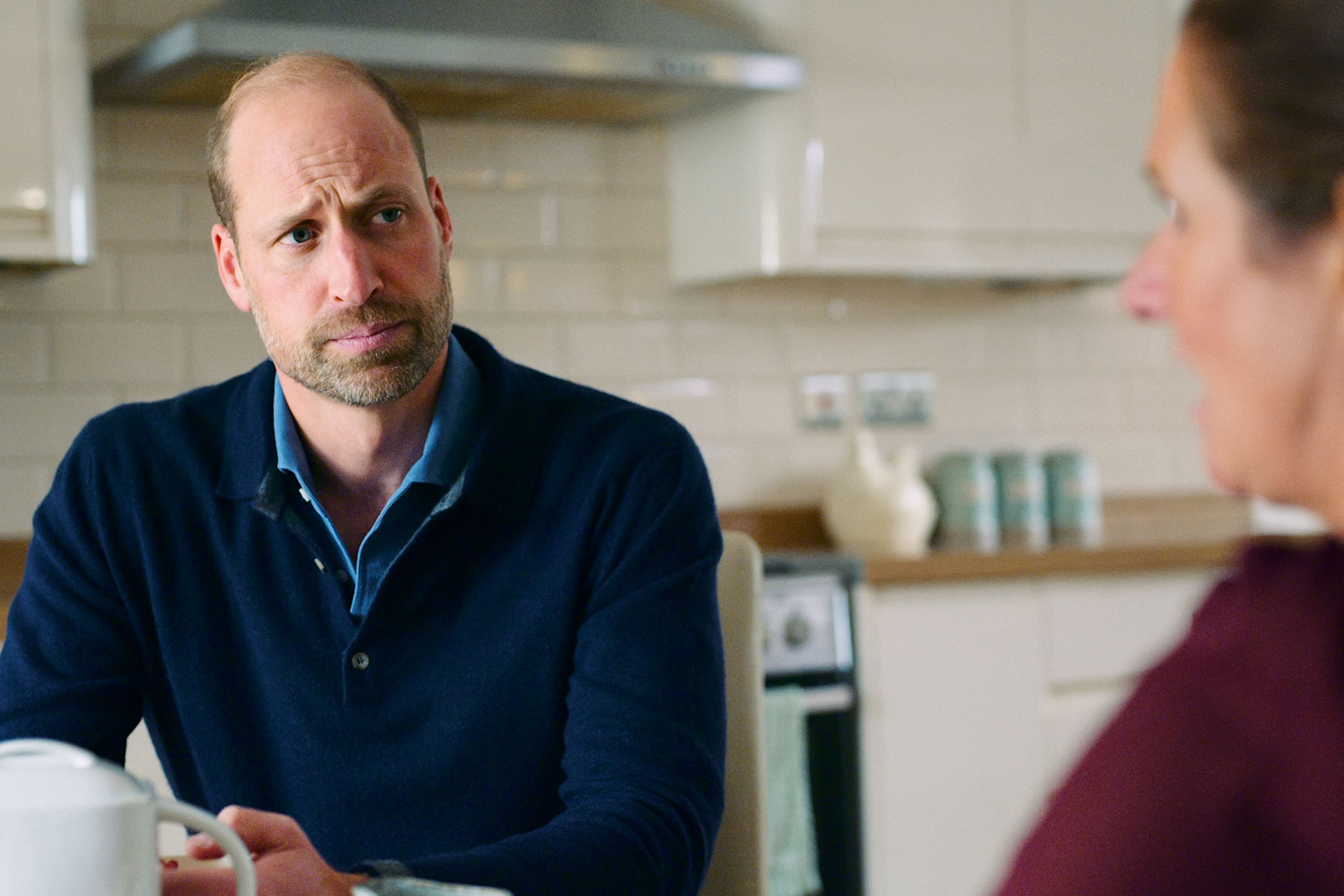 <p>William with Rhian Mannings after they were filmed in conversation to mark World Mental Health Day (Kensington Palace/PA)</p>