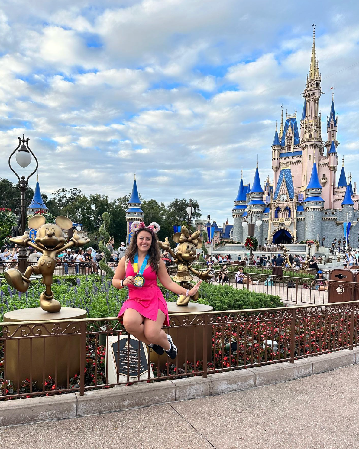 Posing in front of the castle in 2023. It will never get old