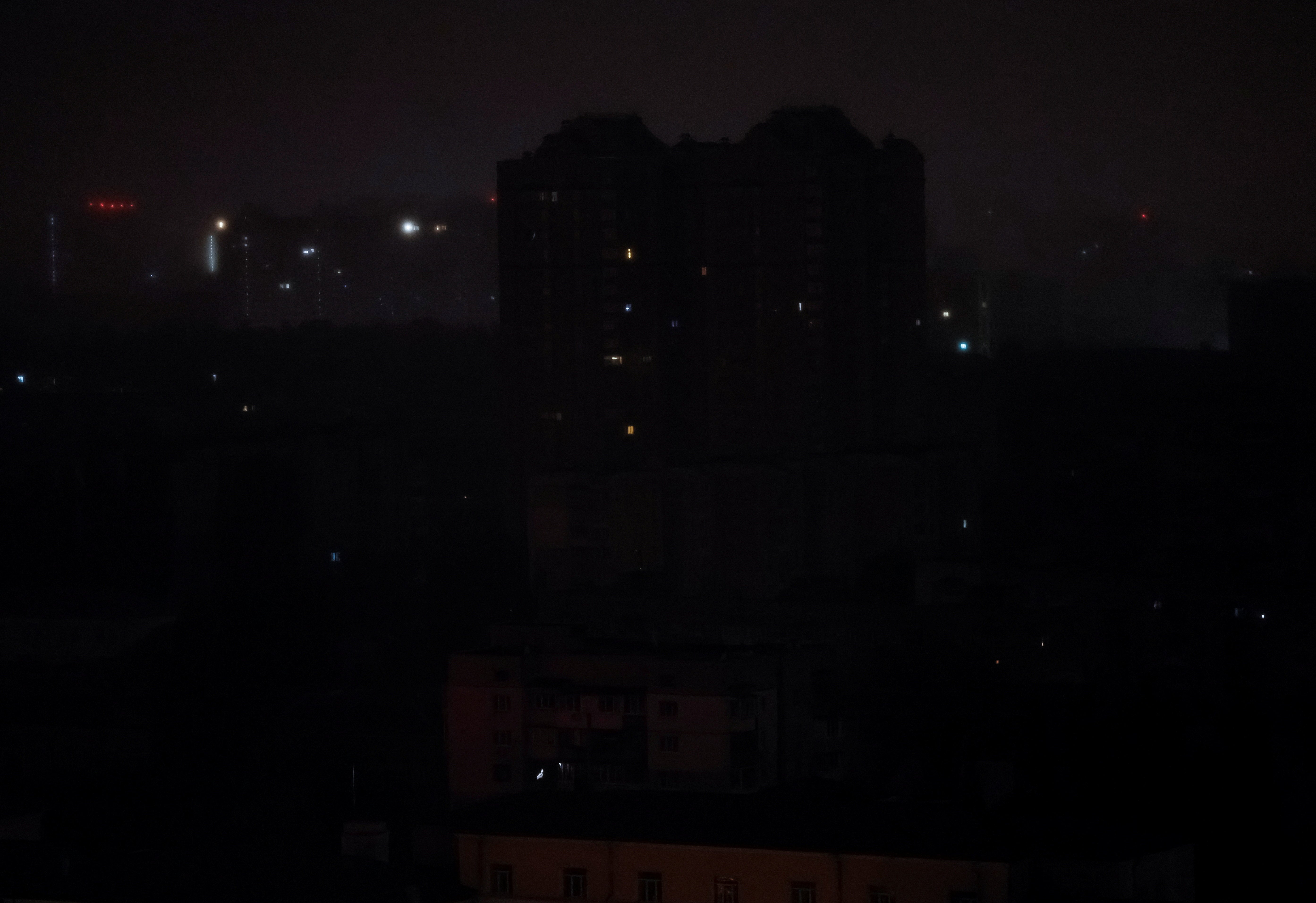 More than 200,000 people were left without power in Ukraine's northeastern Kharkiv region after Russia's overnight attack on the energy system, local governor Oleh Syniehubov said