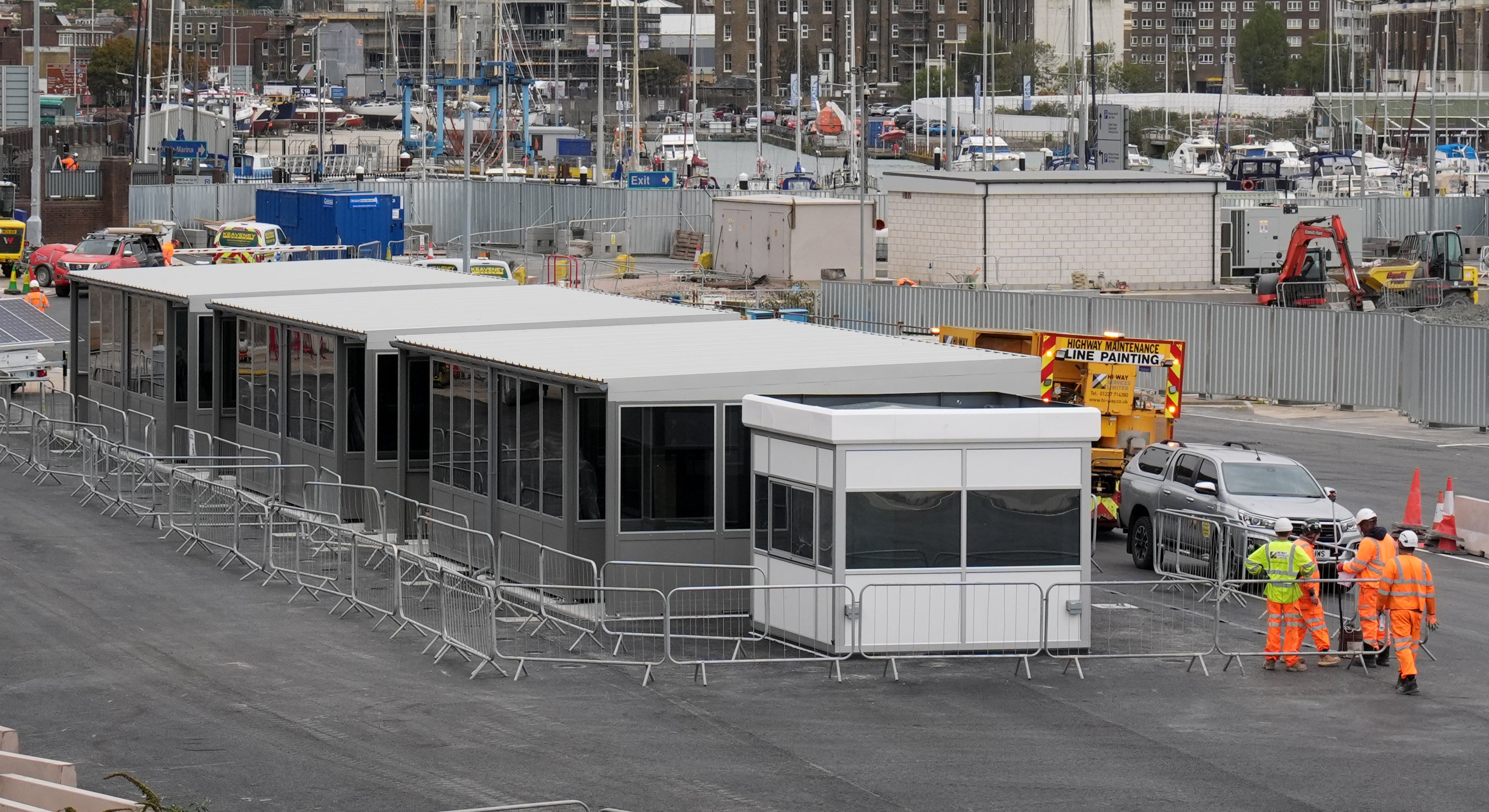 A new car passenger identity and fingerprint scanning area at the Port of Dover (Gareth Fuller/PA)