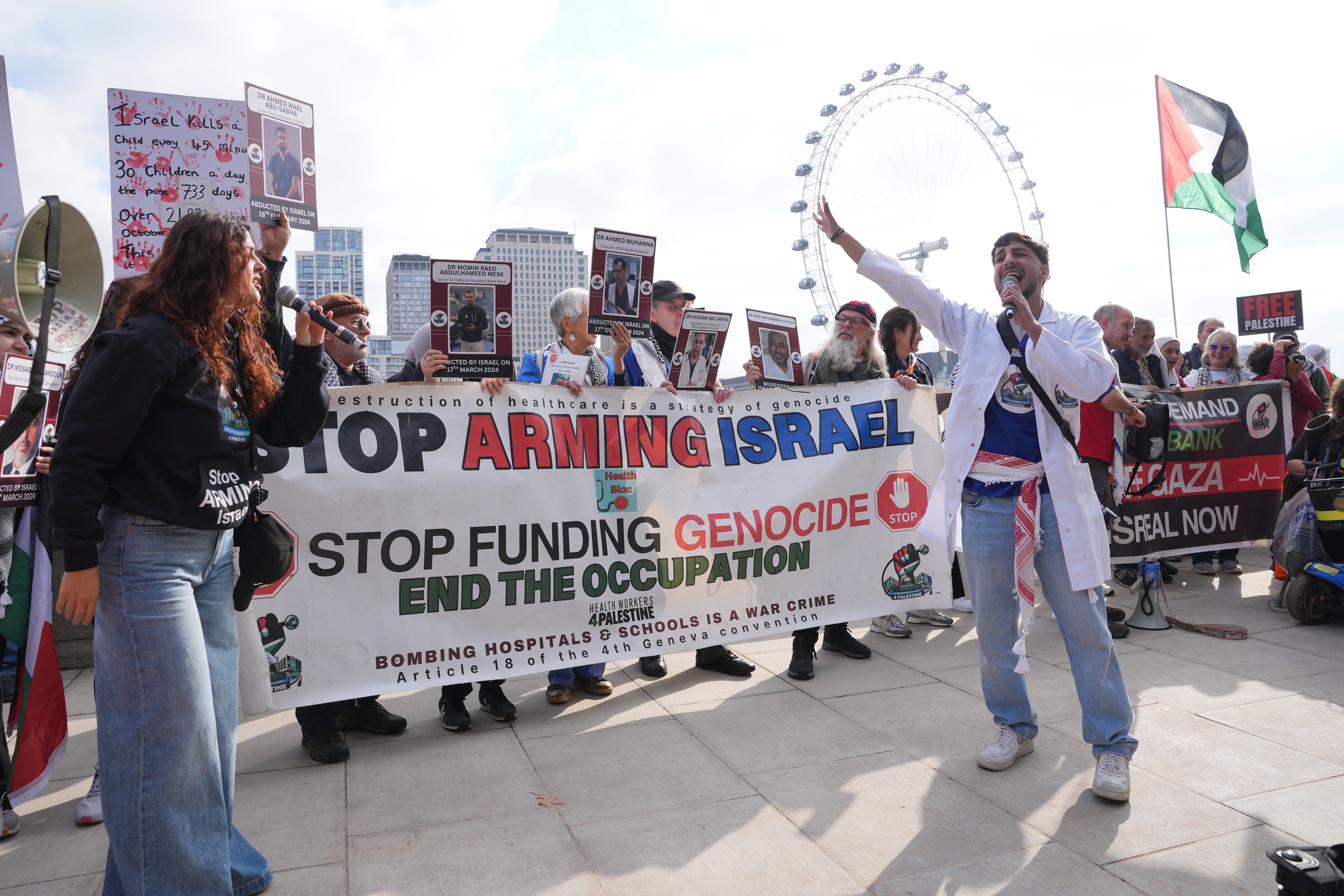 Police have imposed conditions on the march and a counter-protest (Yui Mok/PA)